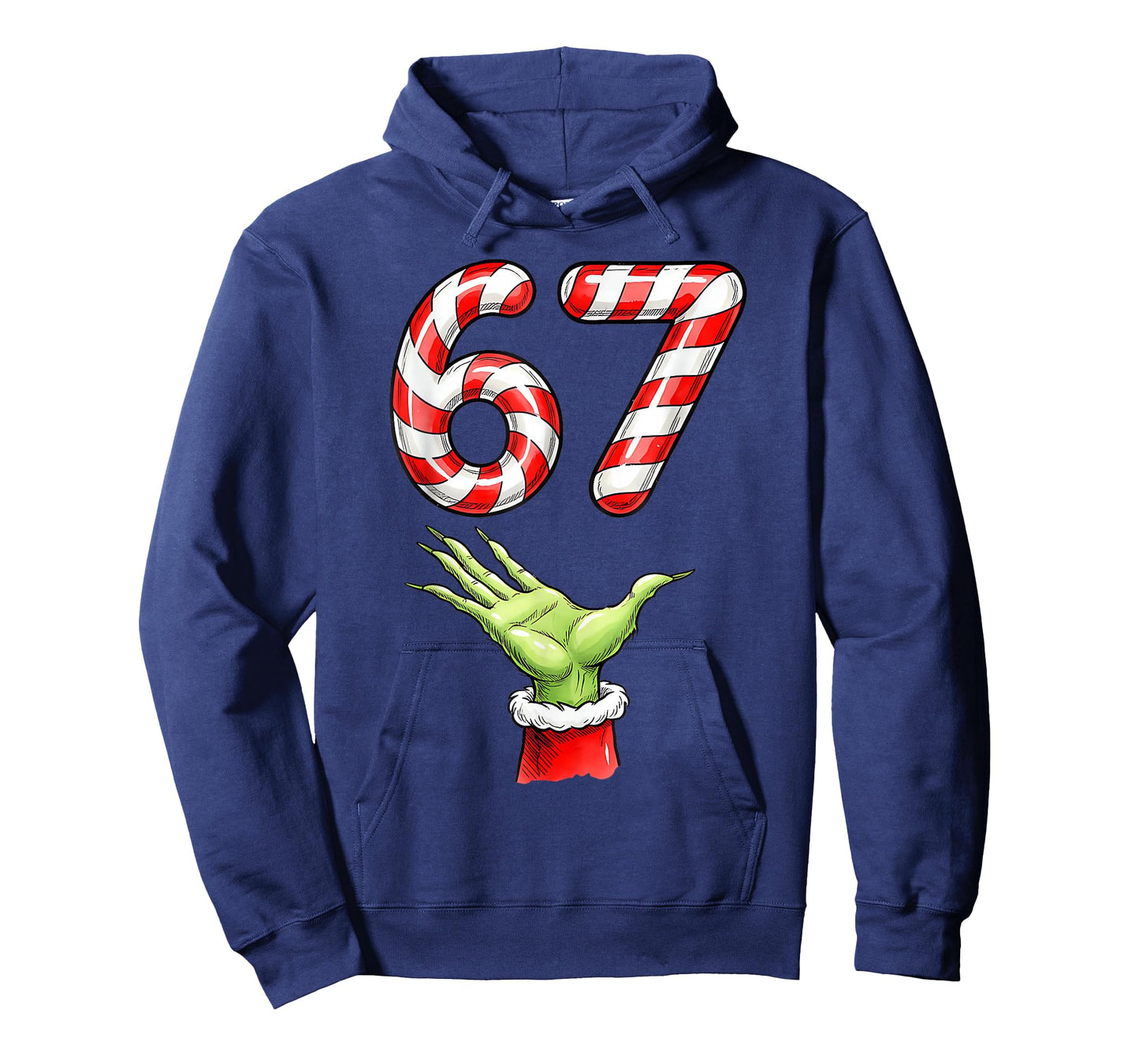 Santa Six Seven 67 Meme Christmas 67 Candy Cane Kids Boys T-Shirt