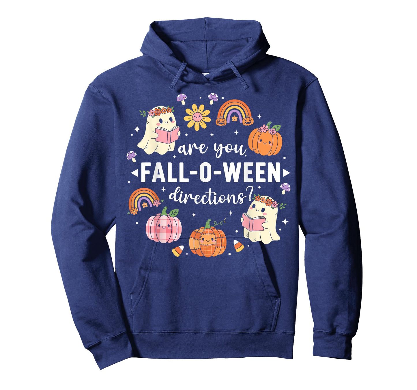 Retro are You Fall O Ween Directions Teacher Halloween Ghost T-Shirt