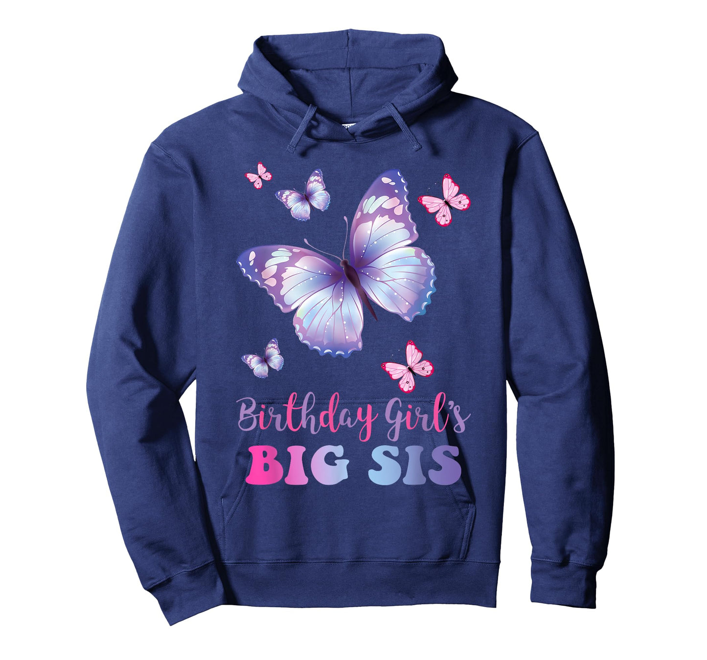 Big Sister of The Birthday Girl Butterfly Party Matching T-Shirt