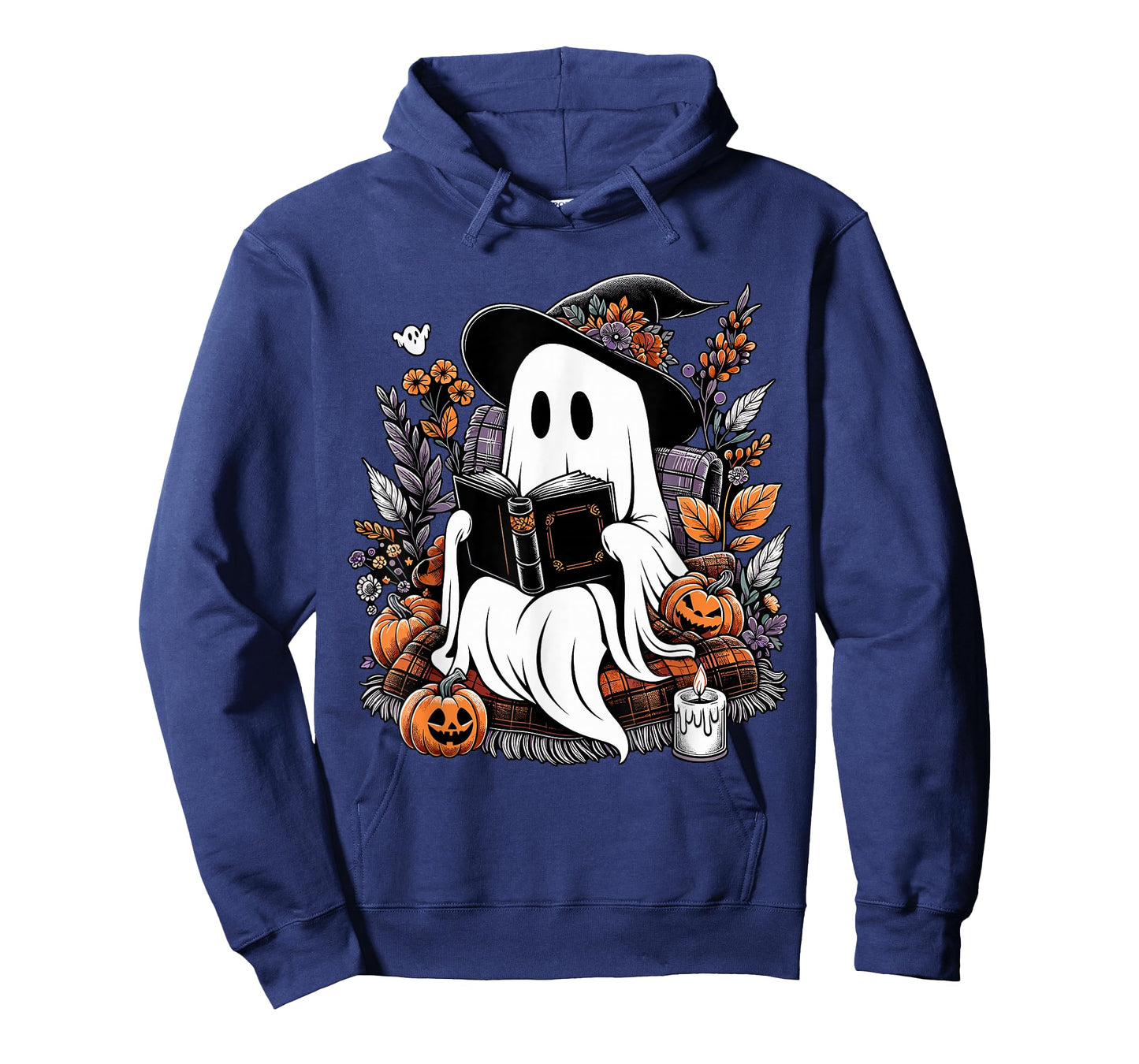 Ghost Reading Books Pumpkin Halloween T-Shirt