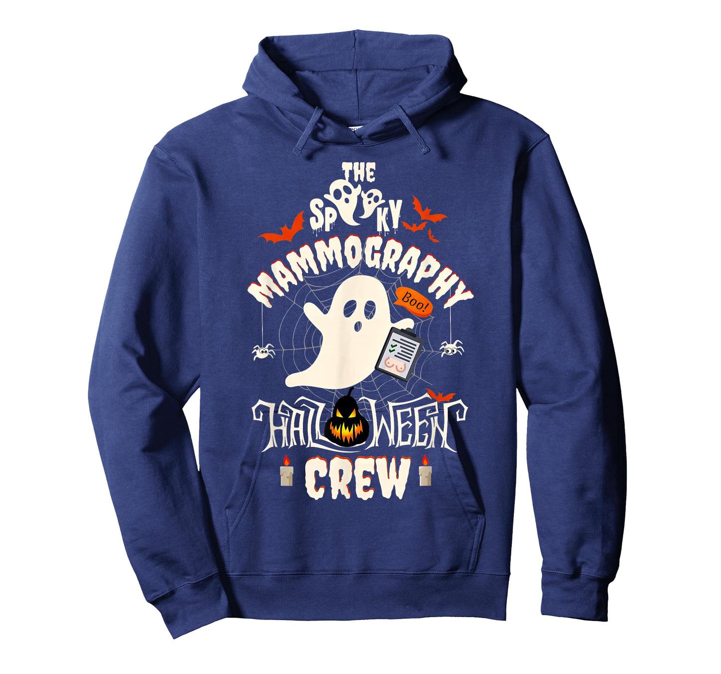 Spooky Mammography Halloween Crew Mammo Tech Mammogram Ghost T-Shirt