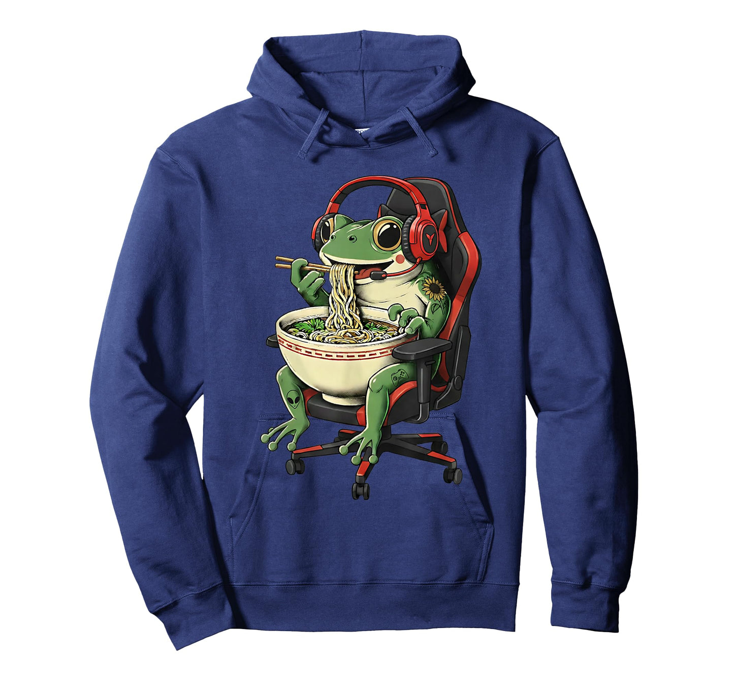 Frog Eating Ramen Kawaii Japanese Noodles Anime Gamer T-Shirt