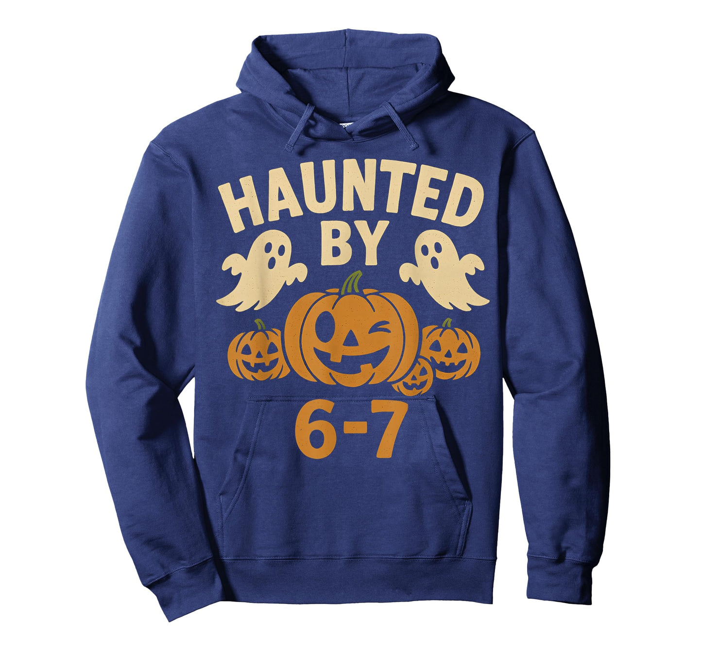 Haunted by 6-7 Retro Halloween 67 Ghost Pumpkin Funny Kids T-Shirt