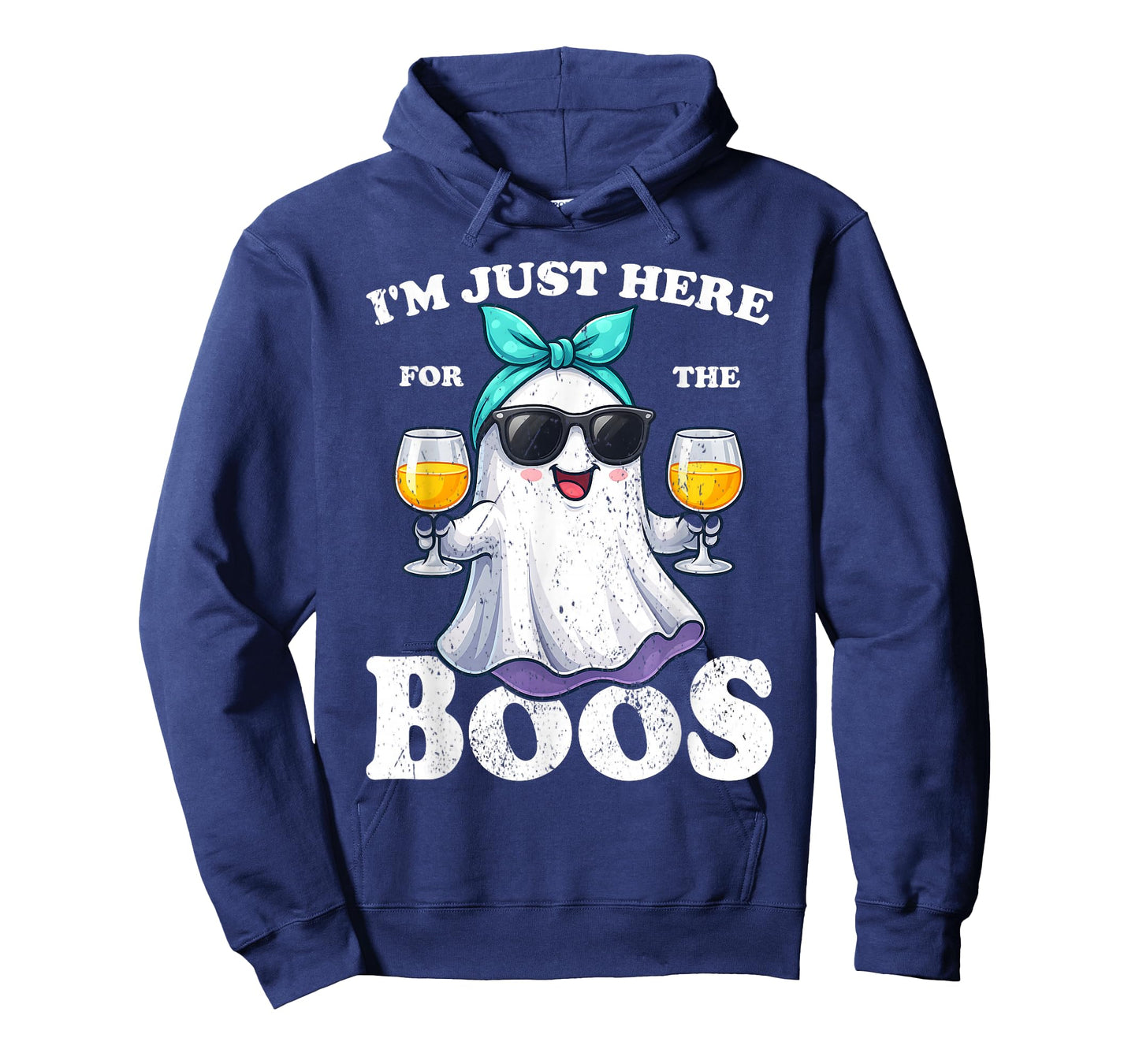 I'm Just Here For The Boos Halloween Women Ghost Cute Funny T-Shirt