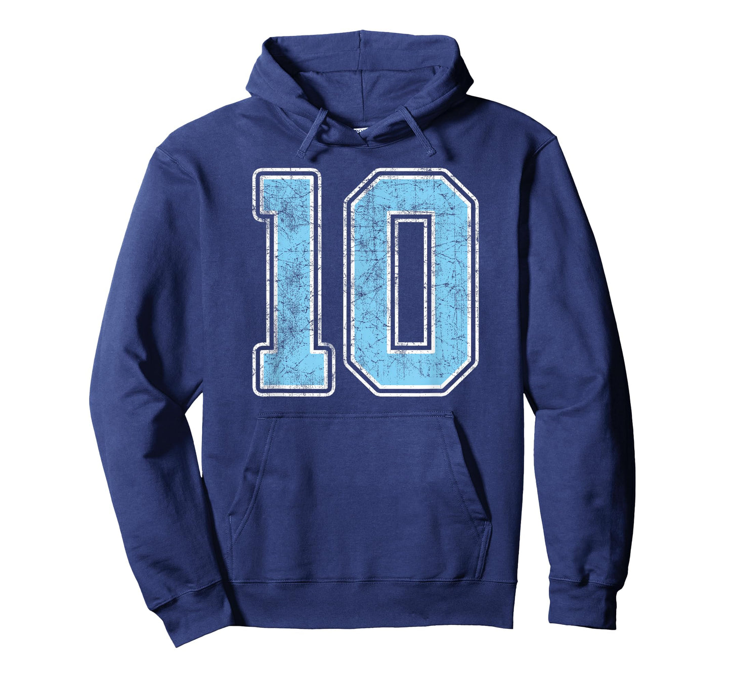 Baby Blue White Number 10 Jersey Player Uniform #10 T-Shirt