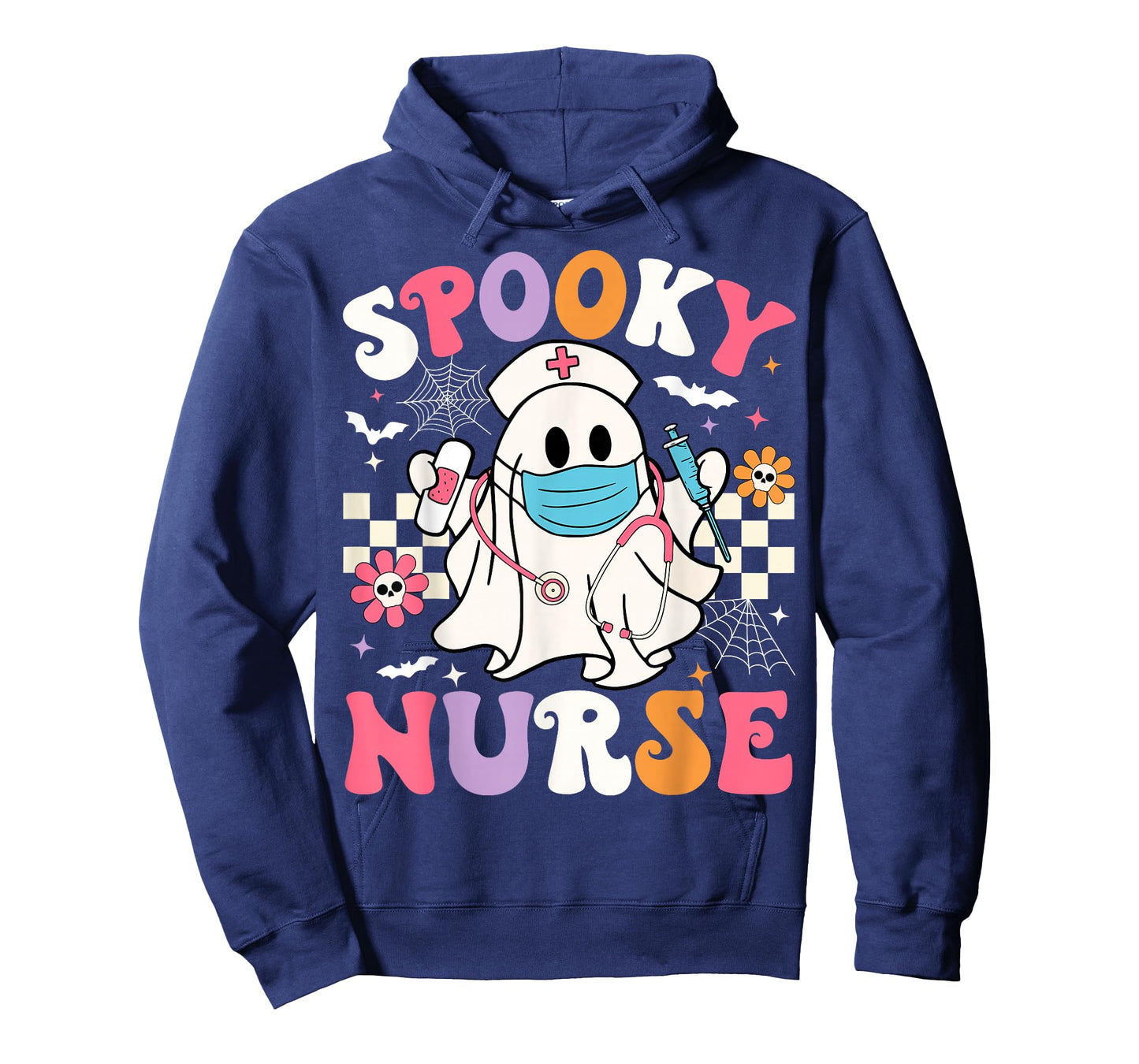 Spooky Nurse Halloween Ghost Cute Groovy Nursing Halloween T-Shirt