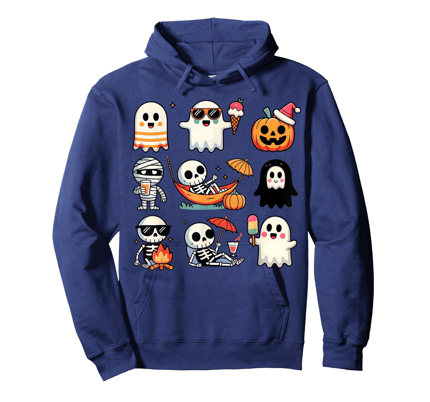 Ghost Pumpkin Halloween Spooky Season Costume Men Women Kids T-Shirt