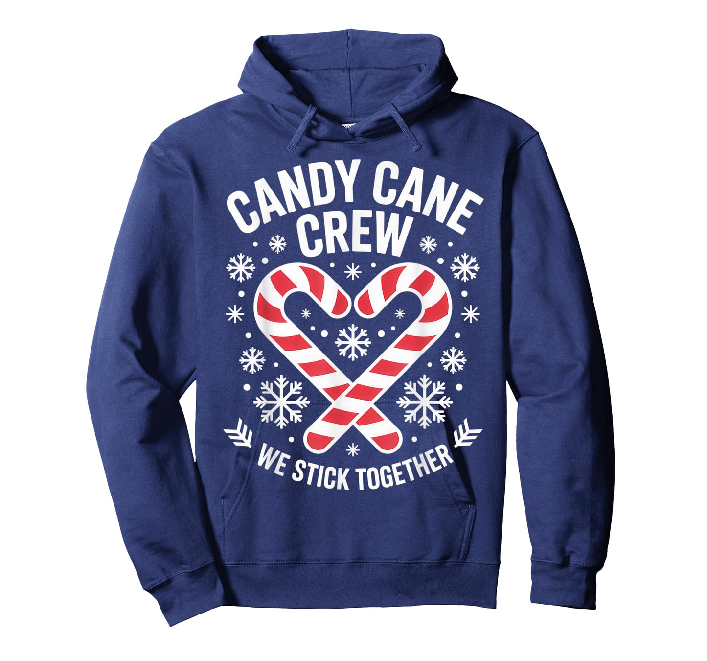 Candy Cane Crew Heart Holiday Family Matching Pajama T-Shirt