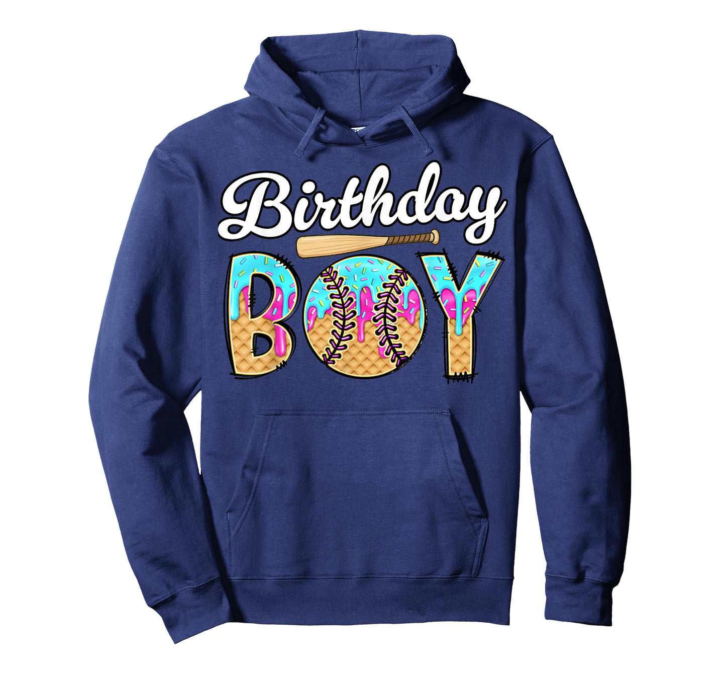 Baseball Drip 5 Year Old Ice Cream Drip Boys 5th Birthday T-Shirt