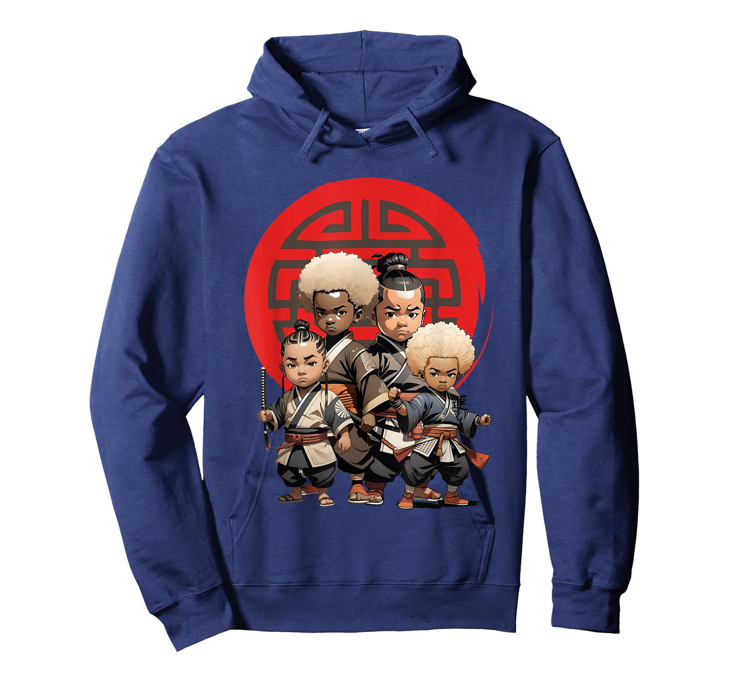Samurai Boy Anime Afro | Japanese Retro Style T-Shirt