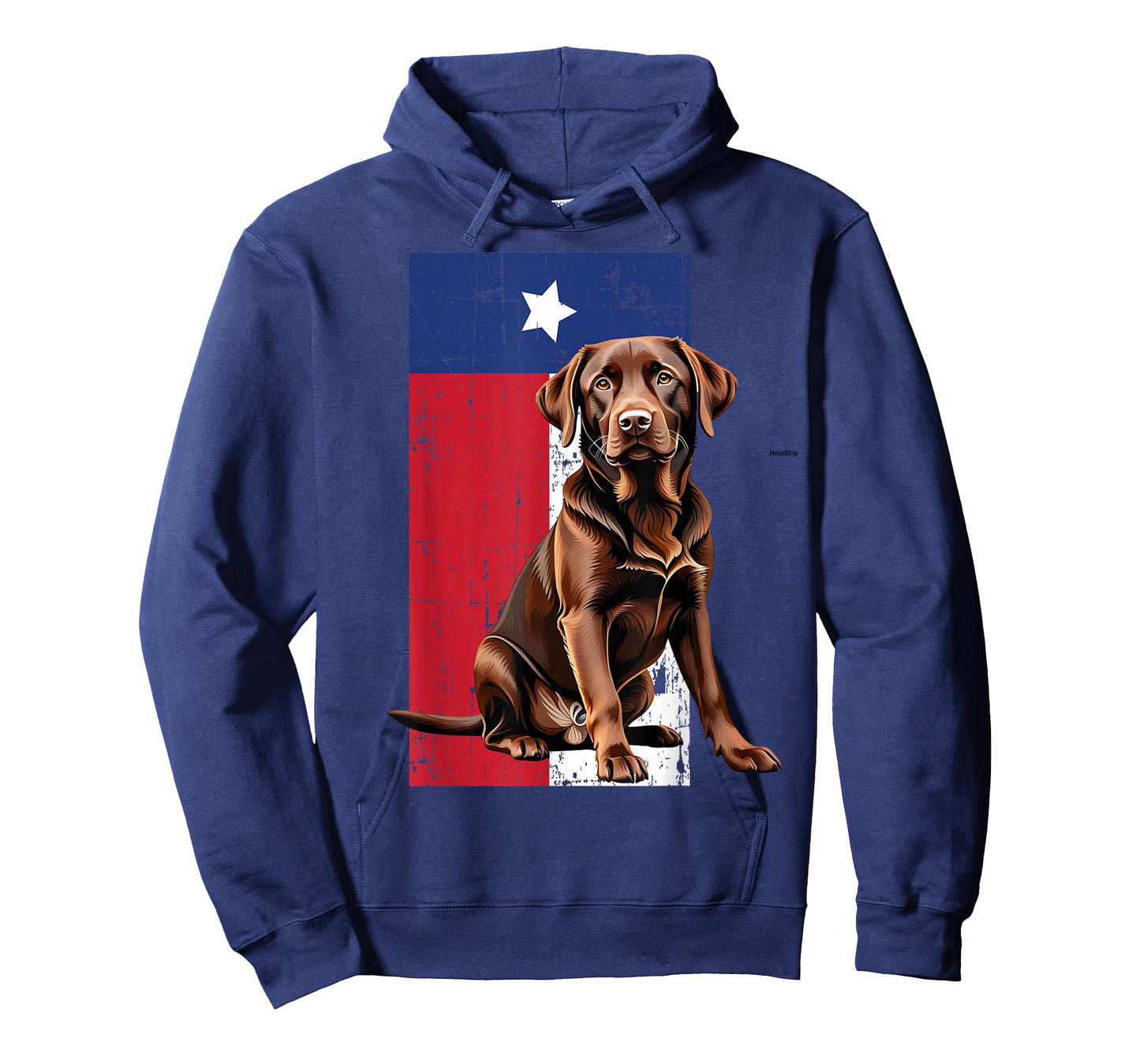 Chocolate Labrador Texas Flag Dog T-Shirt