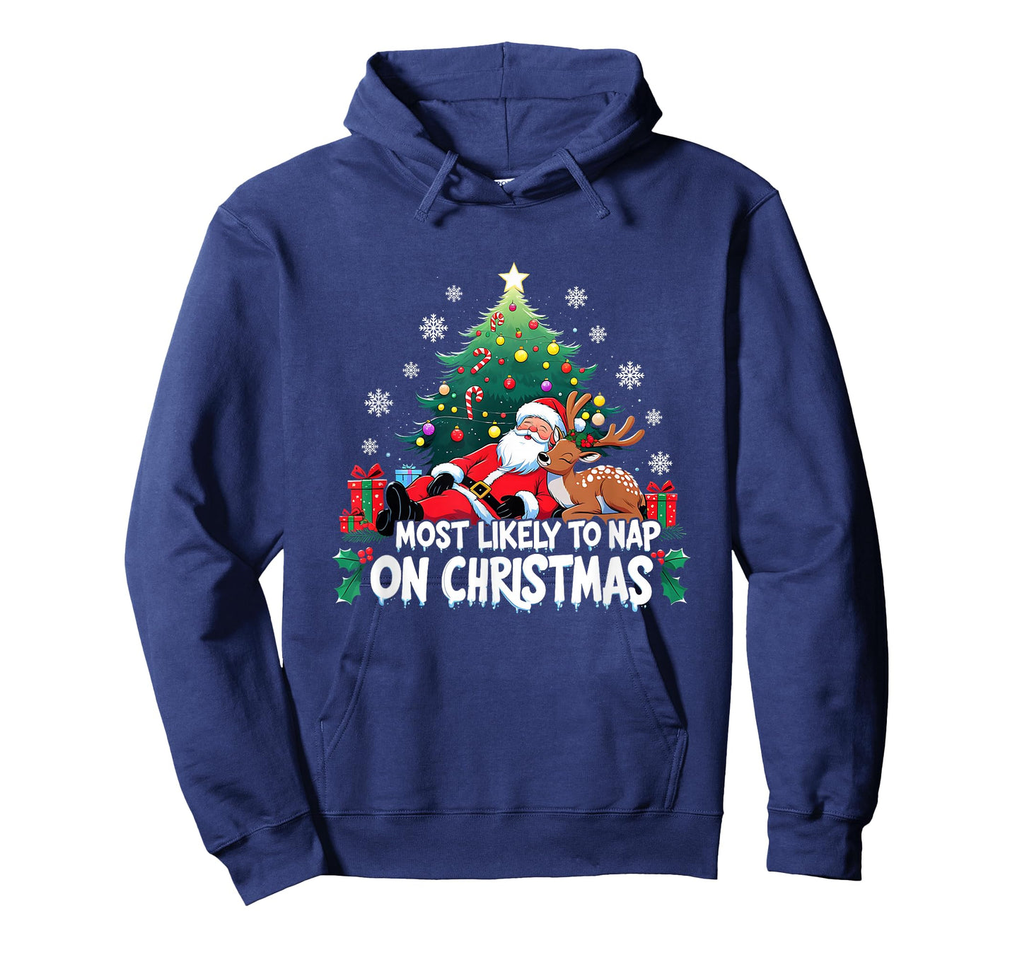 Most Likely to Nap On Christmas Funny Holiday T-Shirt