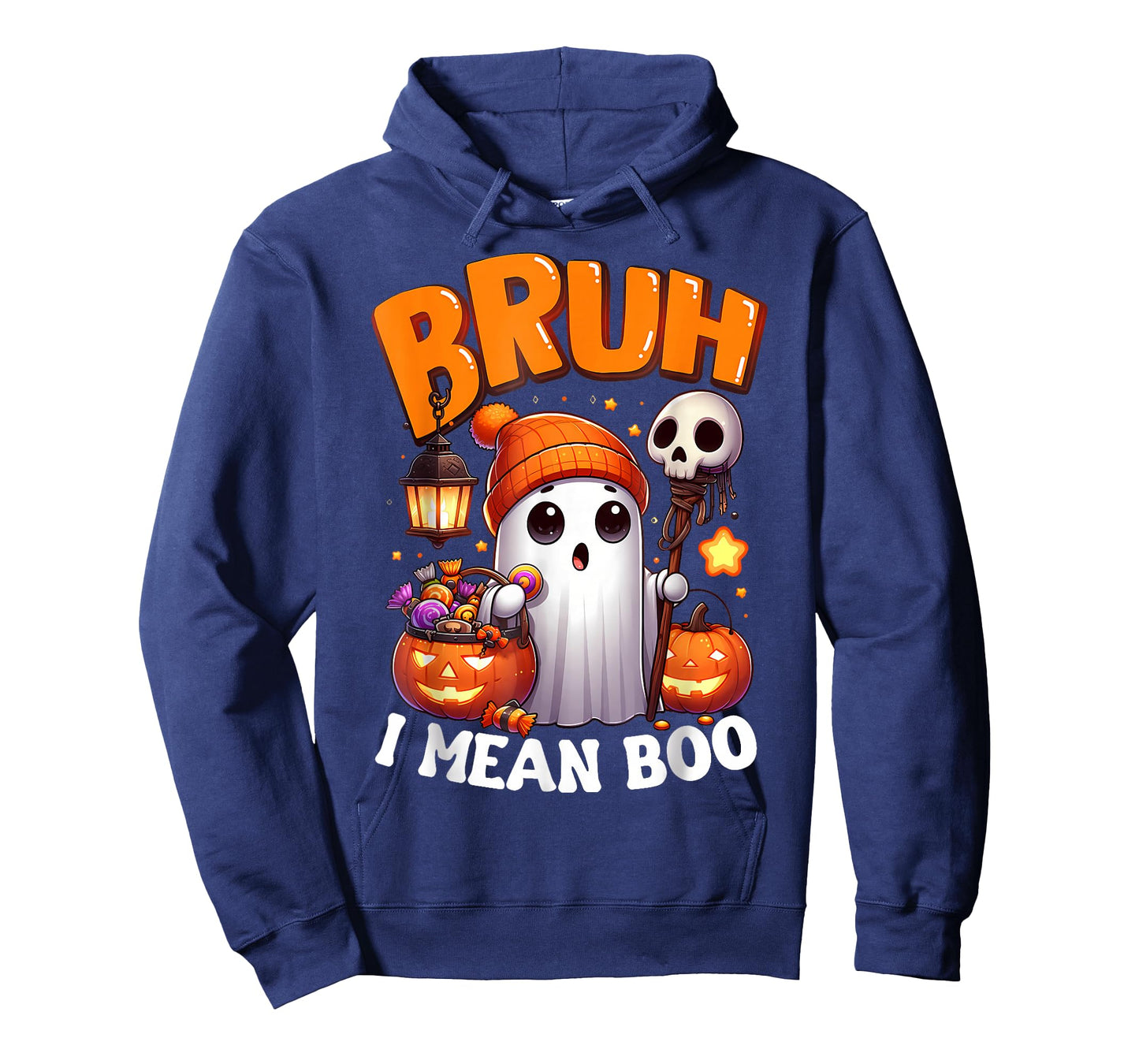 Cute Ghost Trick Or Treat Candy Bruh Ghost Halloween T-Shirt
