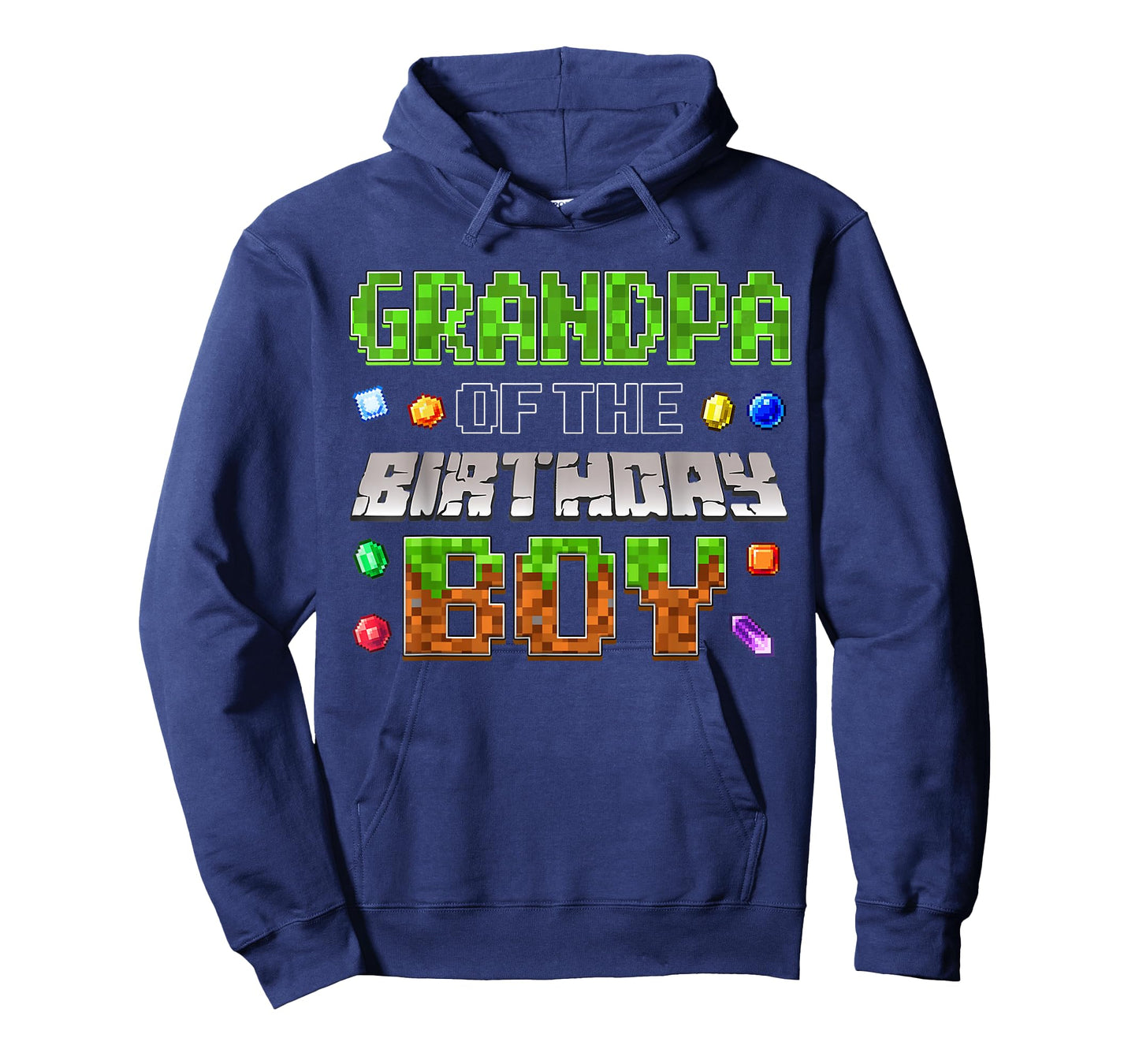 Grandpa Of The Birthday Boy Game Pixel Number Birthday Party T-Shirt