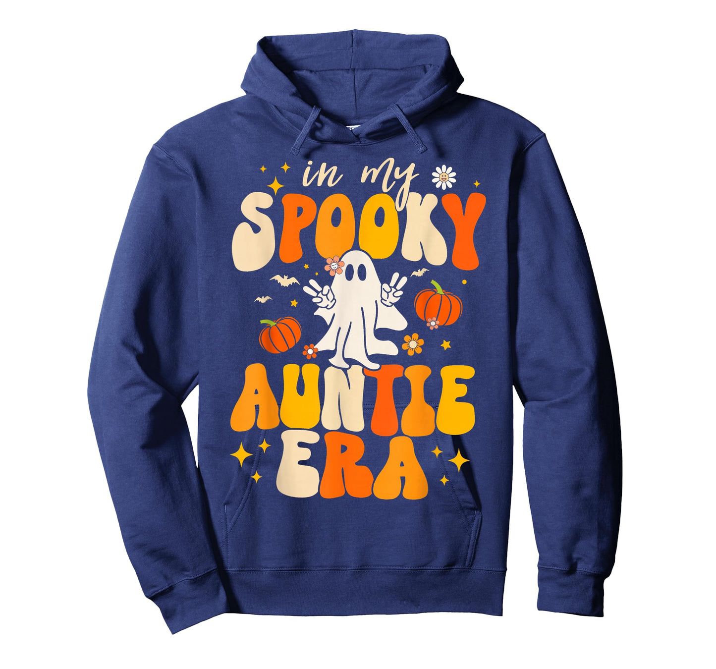 Retro In My Spooky Aunt Era Groovy Halloween Ghost Auntie T-Shirt