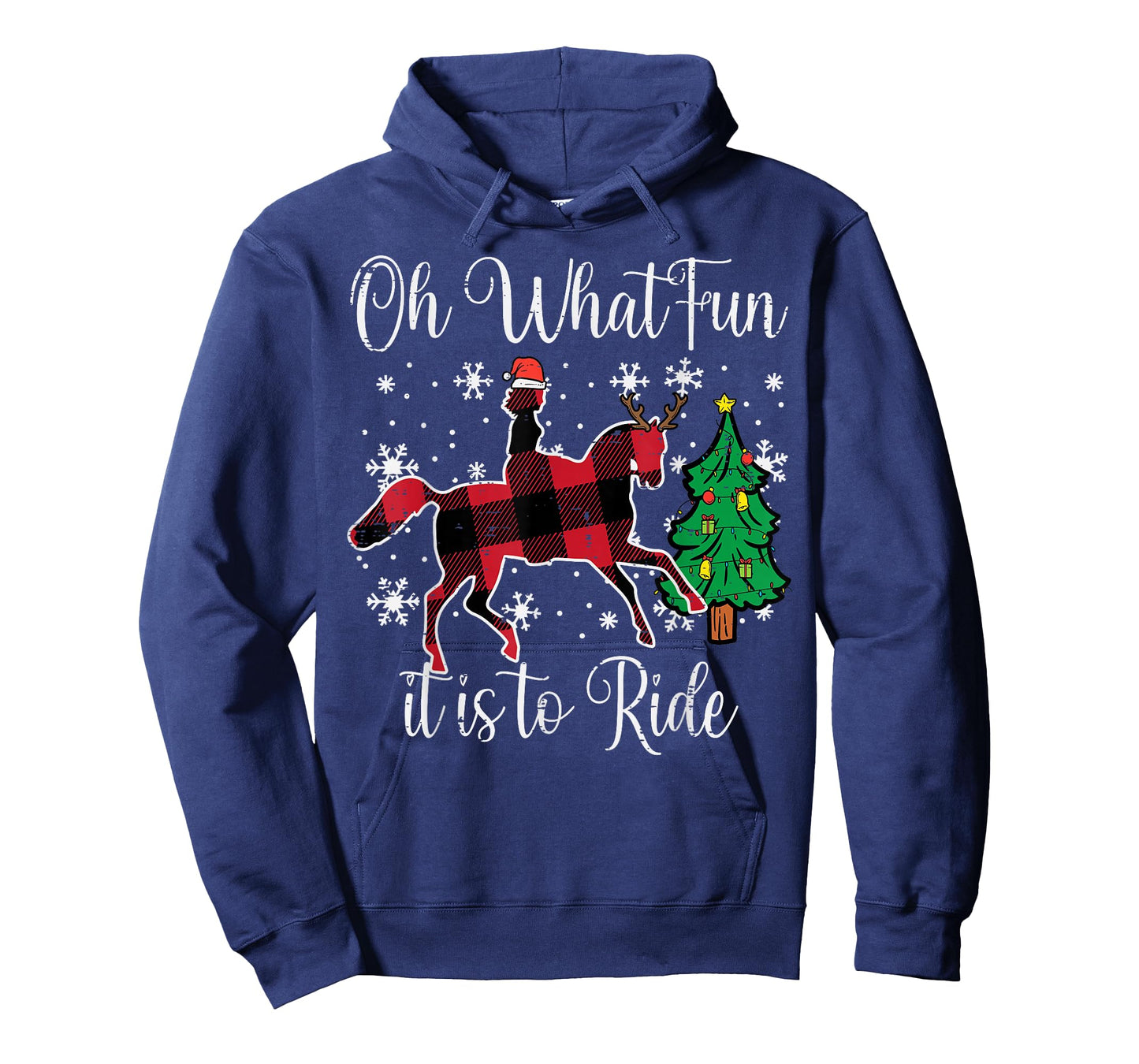 Horse Oh What Fun It Is To Ride Christmas Xmas Girls Women T-Shirt