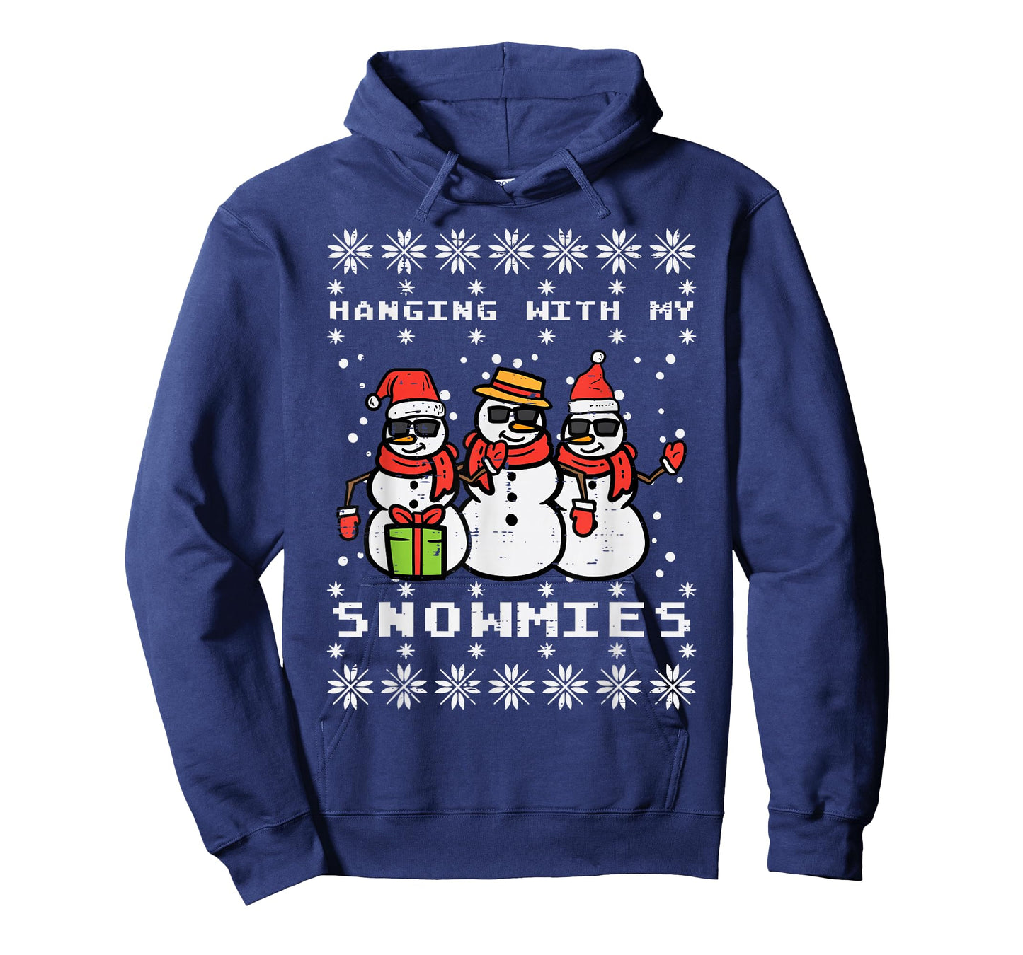 Hanging With My Snowmies Funny Ugly Xmas Christmas Family T-Shirt