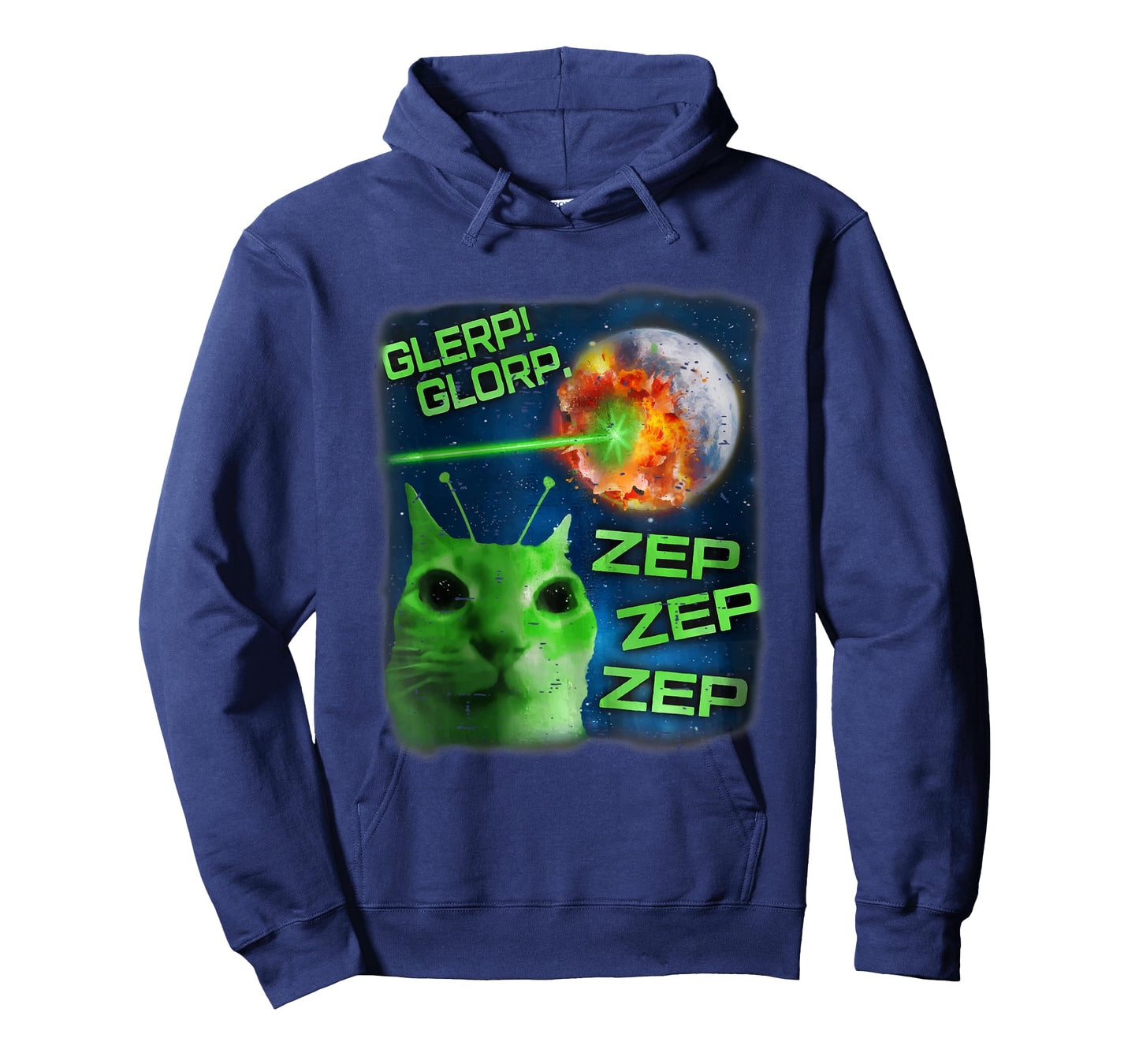 Vintage Glerp Glorp Alien Cat Meme Funny Brainrot Cat Lover T-Shirt