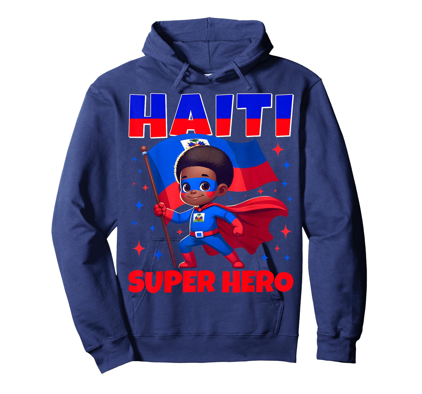 Haiti Super Hero Haiti Flag Melanin for Black Boys Kids T-Shirt