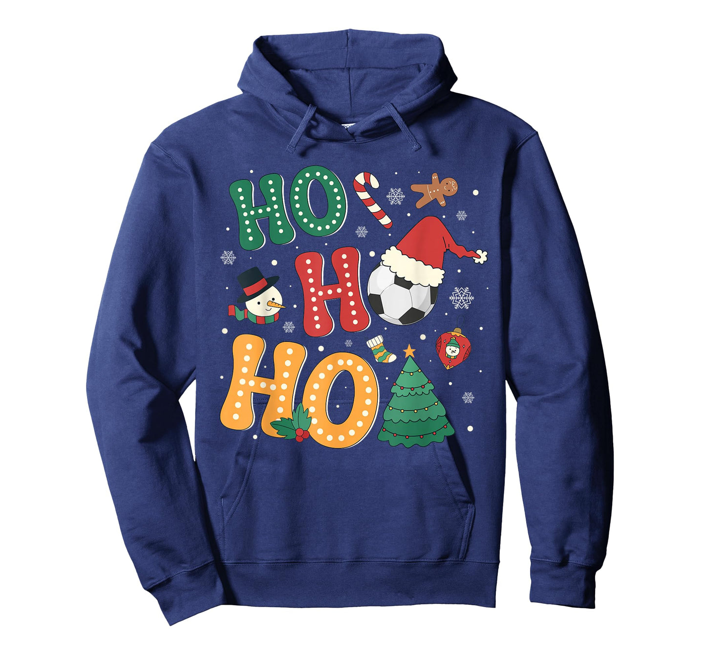 Ho Ho Ho Soccer Sport Balls Christmas Tree Lights Apparel T-Shirt