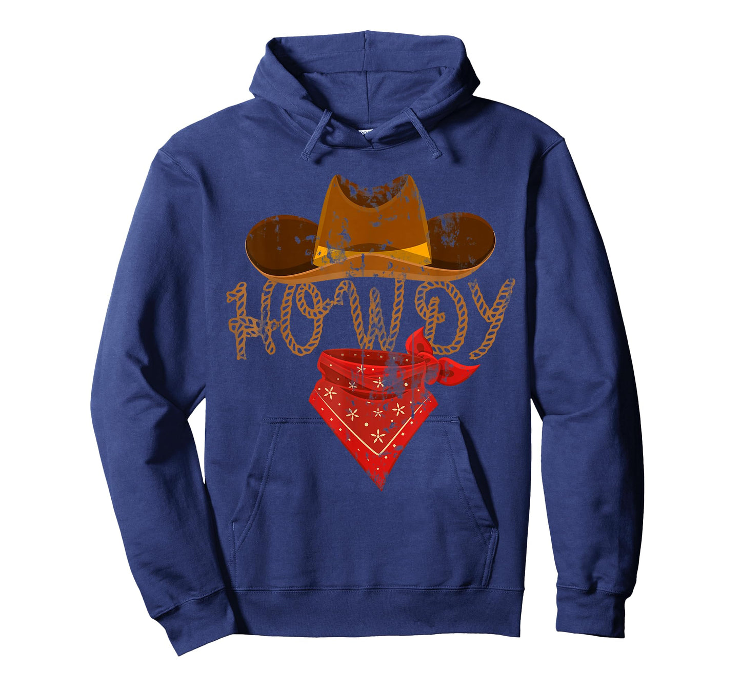 Western Cowboy Tees Howdy T-Shirt - Classic Fit, Short Sleeve, Black Polyester & Cotton
