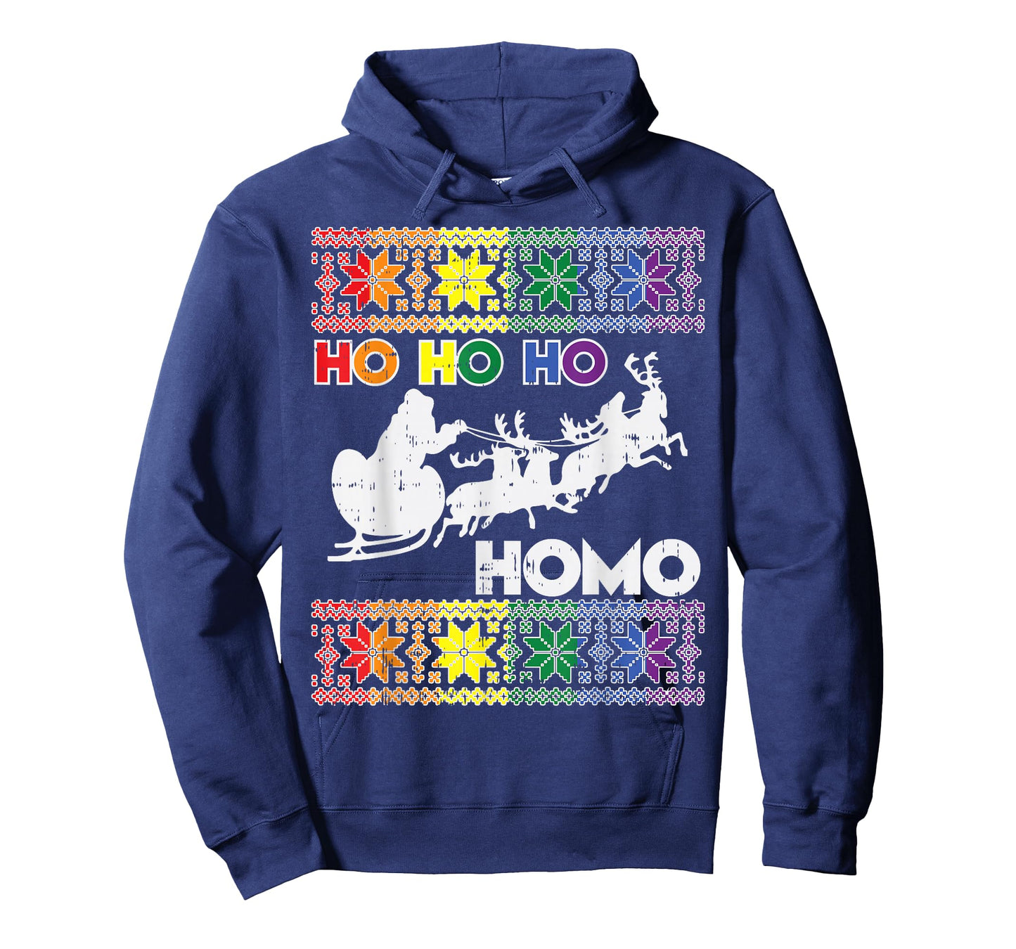 Ho Ho Homo Gay Ugly Xmas Sweater Funny LGBT Christmas Gift T-Shirt