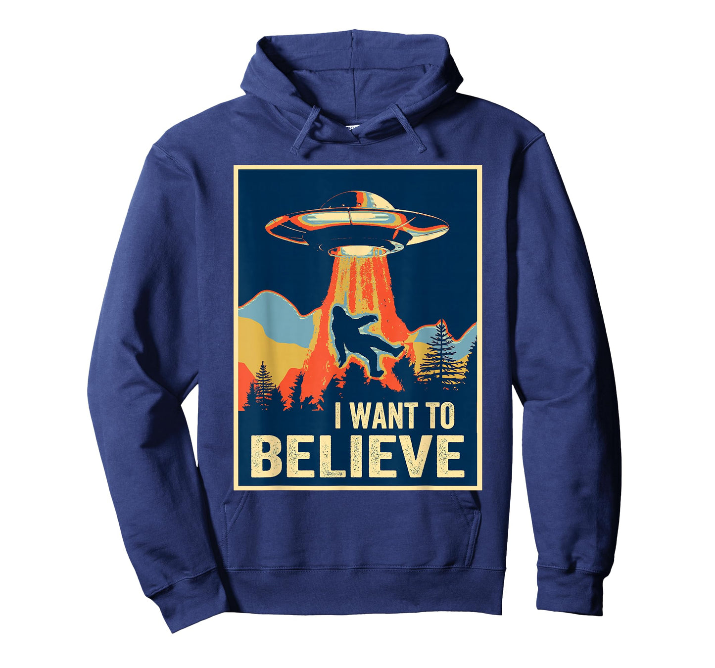 I Want To Believe Bigfoot TShirt Area 51 Alien UFO T-Shirt