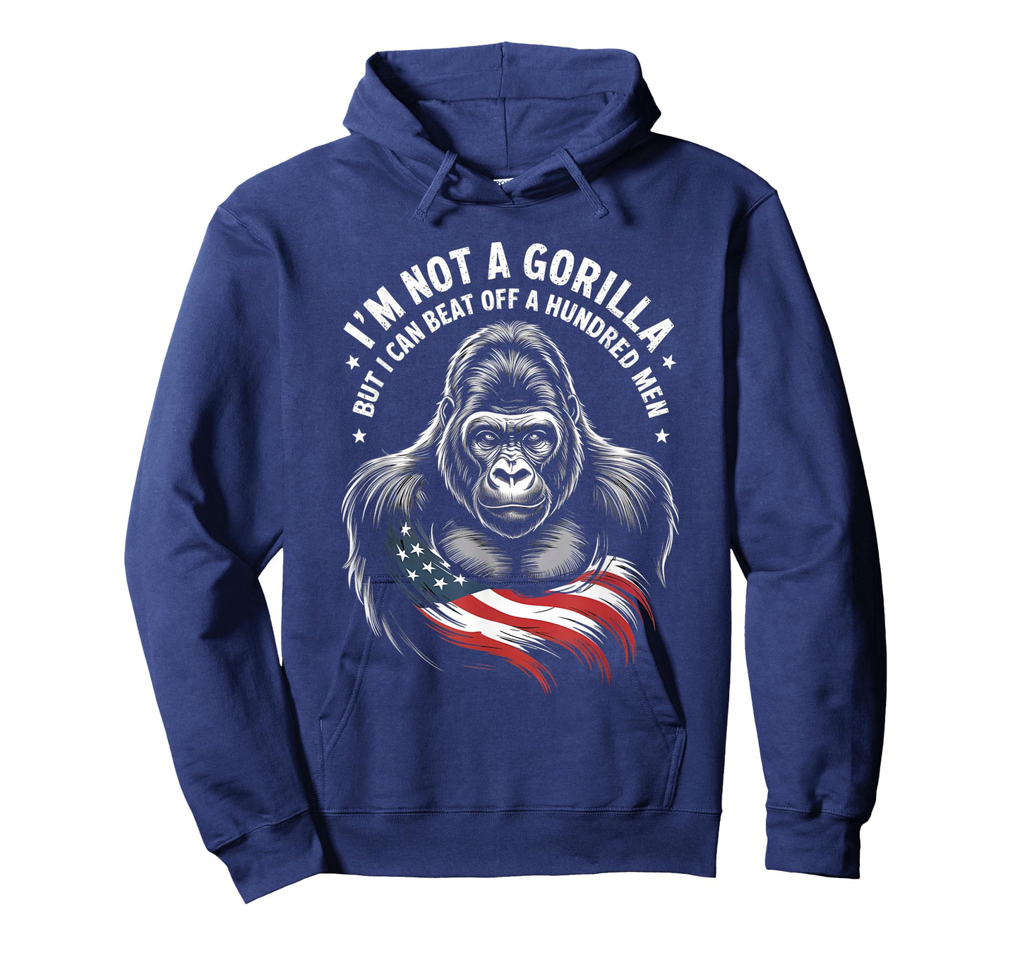Gorilla Beat Off Hundred Men Funny America T-Shirt