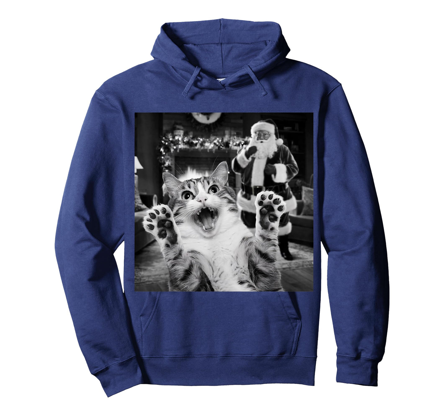 Funny Cat Selfie With Santa Christmas T-Shirt