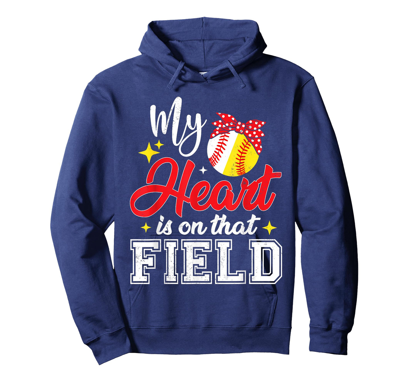 My Heart is on That Field Baseball Softball Mom Mothers Day T-Shirt