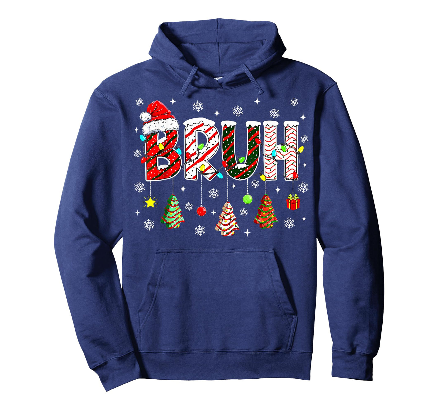 Bruh Funny Christmas Red Plaid Teens Boys Kids Xmas Pajamas T-Shirt