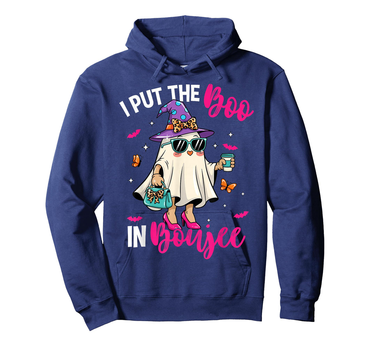 Spooky Ghost Pink I Put The Boo in Boujee Boo-Jie Halloween T-Shirt