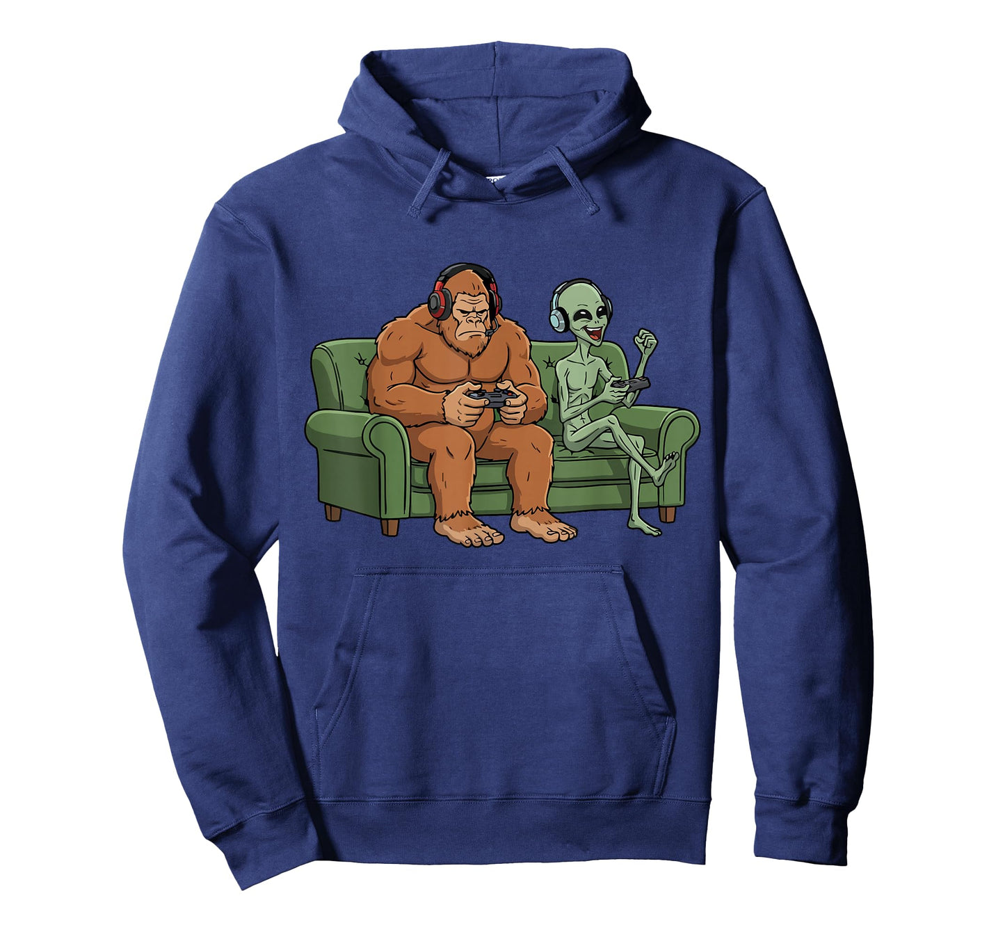 Bigfoot Alien Video Games Gaming Sasquatch UFO Men Boys Kids T-Shirt