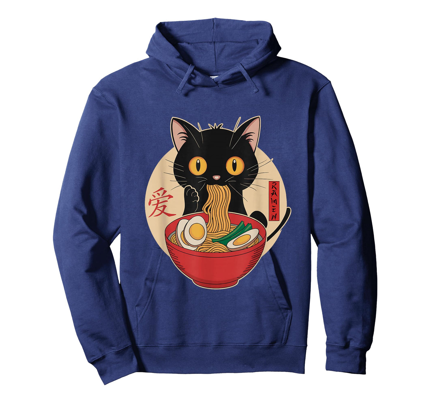 Cat Eating Ramen Noodles Funny Kawaii Japanese Anime cat T-Shirt