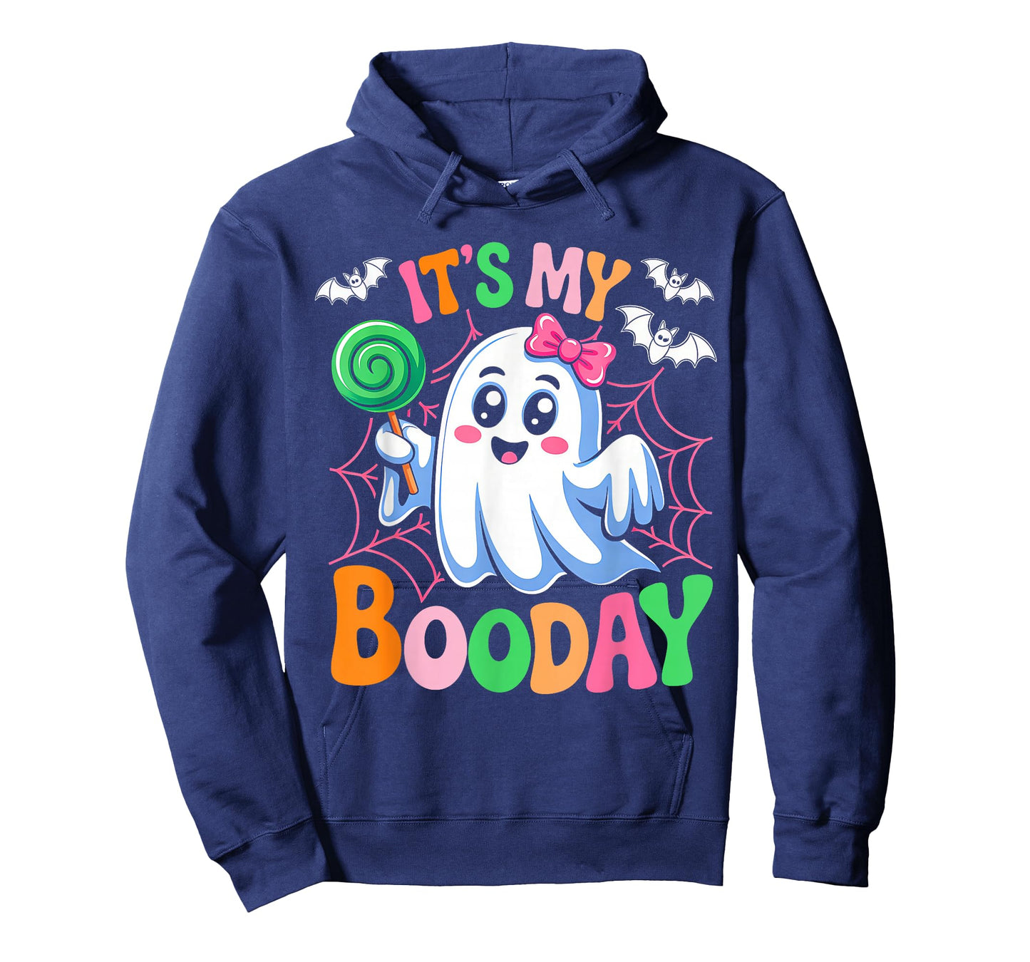 Its My Boo Day Cute Halloween Birthday Ghost Pink Bow Girls T-Shirt