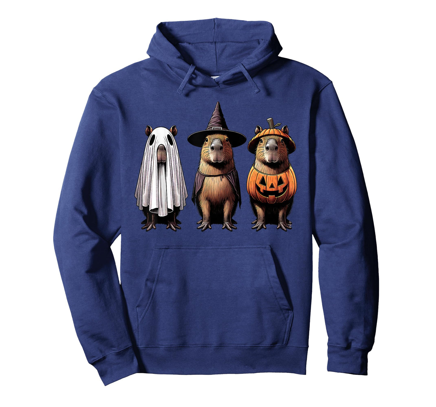 Funny Capybara Ghost Witch Pumpkin Halloween Costume Spooky T-Shirt