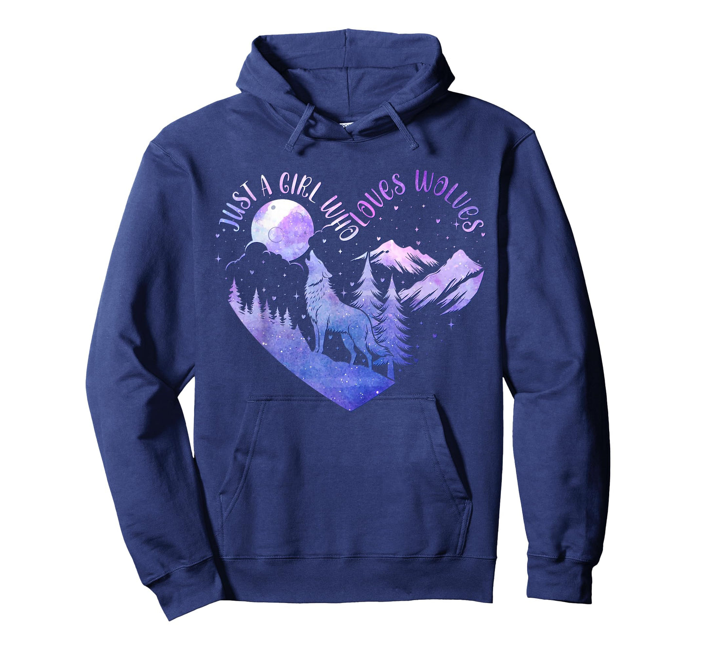 Cute Just a Girl Who Loves Wolves Wolf Lover Women And Girls T-Shirt