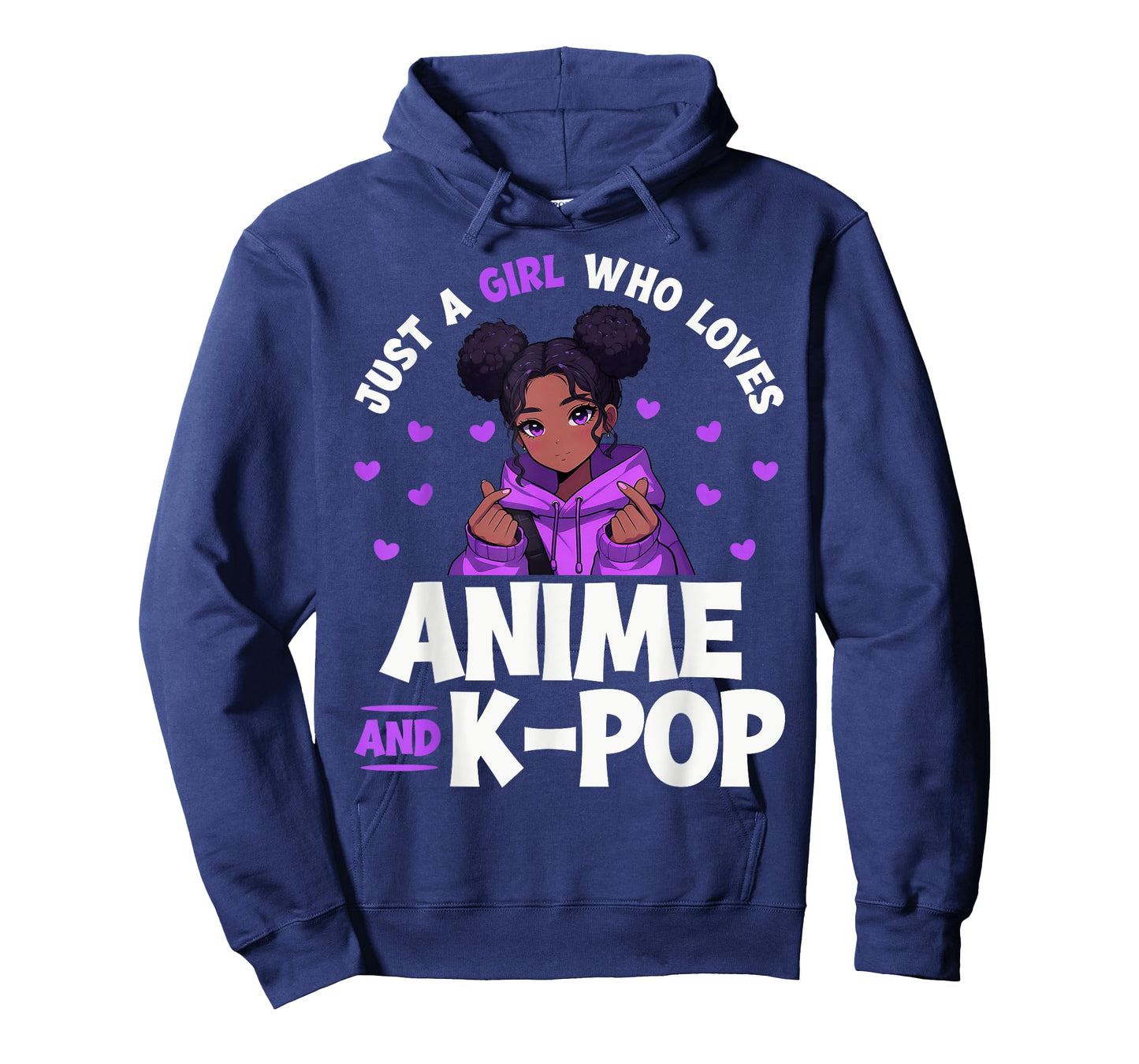 Just A Girl Who Loves Anime and K-Pop African American Afro T-Shirt