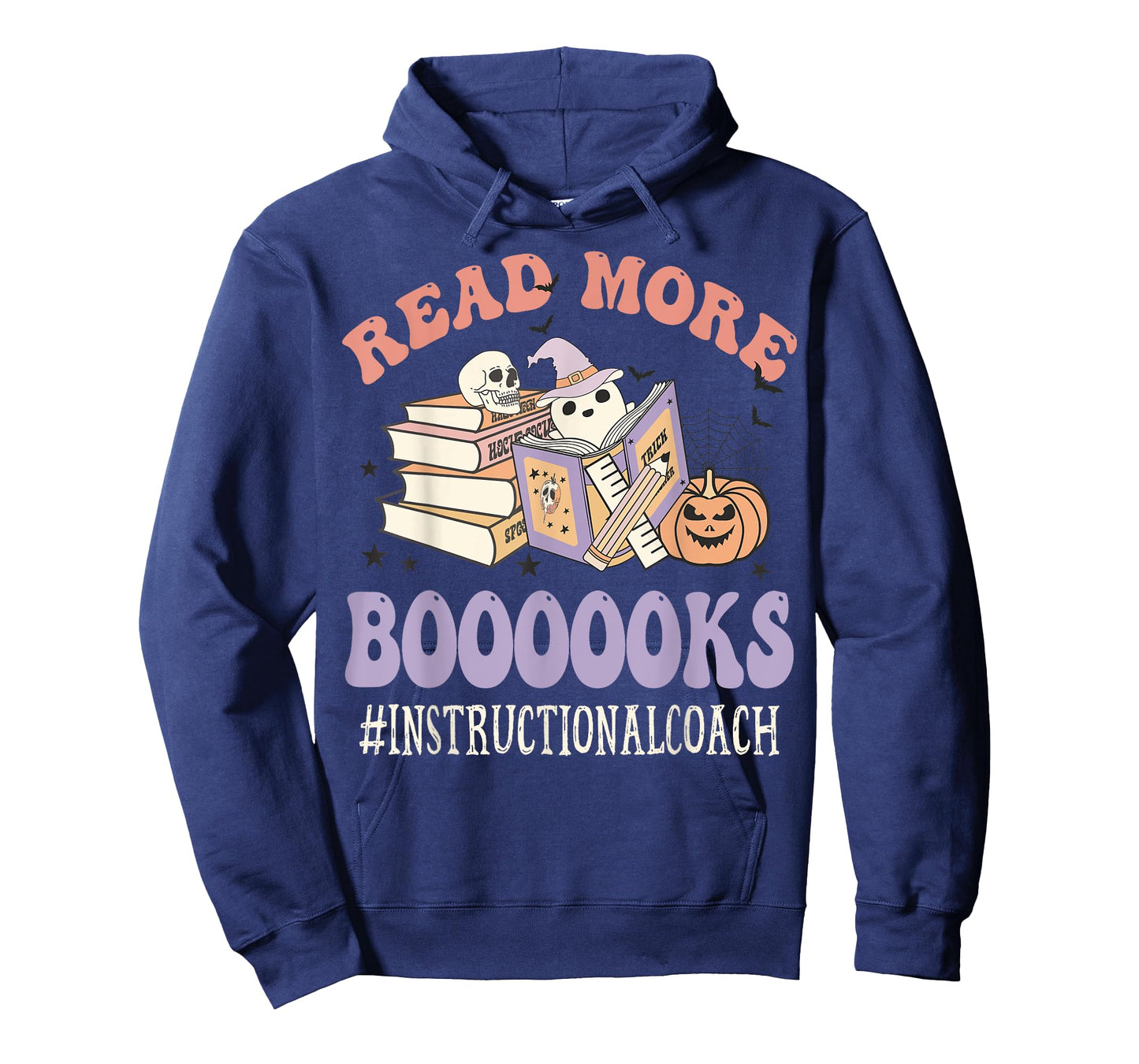 Instructional Coach Halloween Read More Books Ghost Groovy T-Shirt