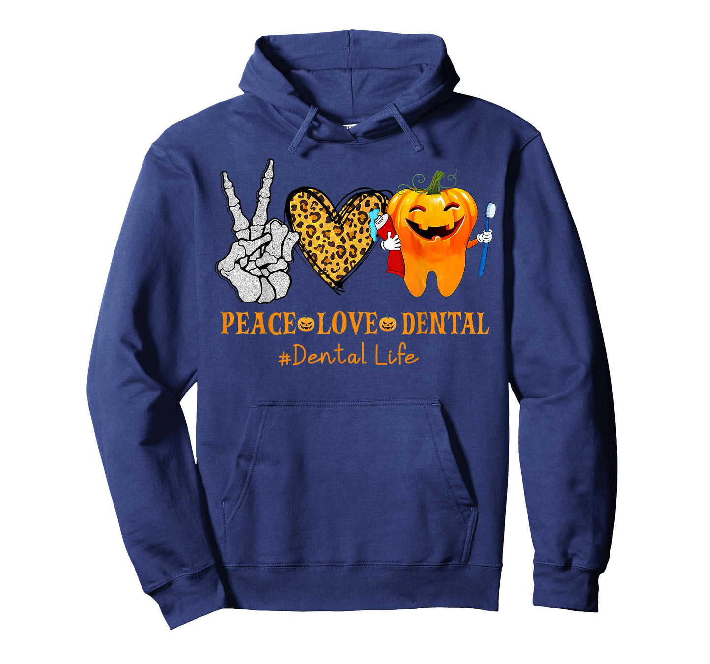 Halloween Peace Love Dental Hygienist Dental Assistant Life T-Shirt