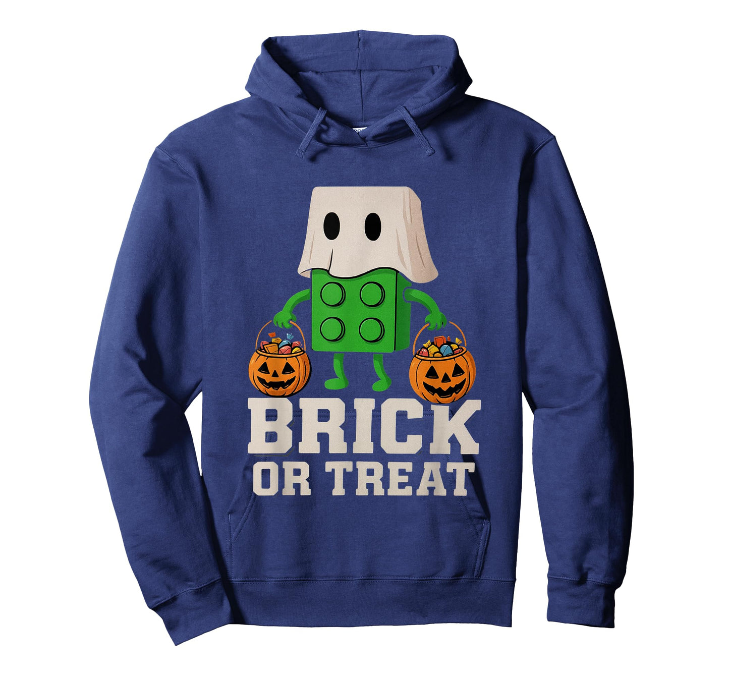 Building Bricks Halloween Brick or Treat Ghost Builder Funny T-Shirt