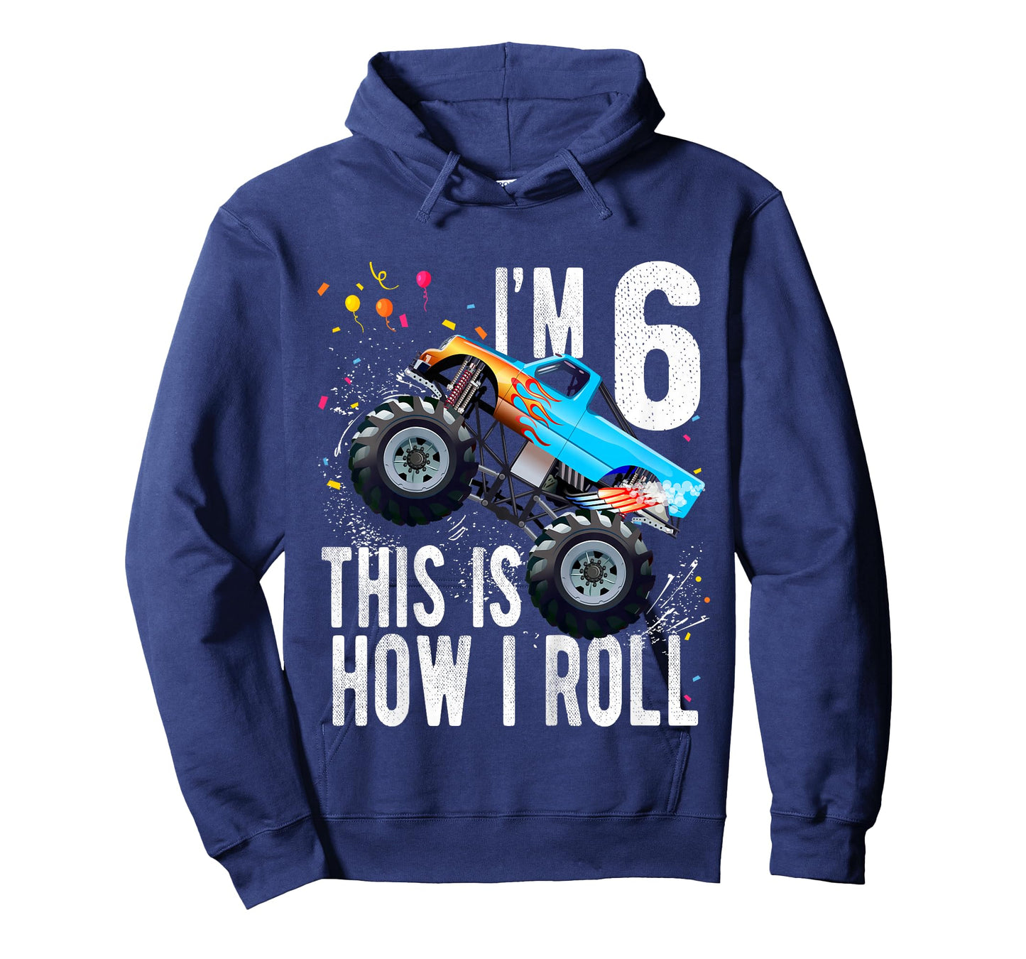 Kids 6 Year Old Shirt 6th Birthday Boy Monster Truck Car T-Shirt