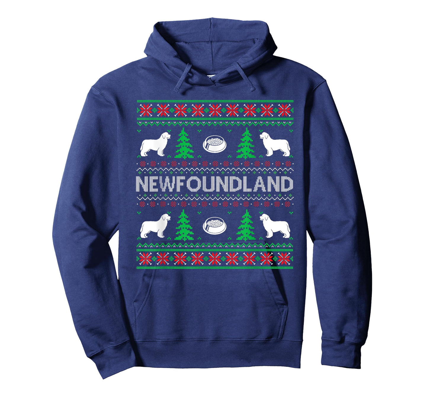 Ugly Christmas Sweaters Matching Newfoundland Dog Holiday T-Shirt