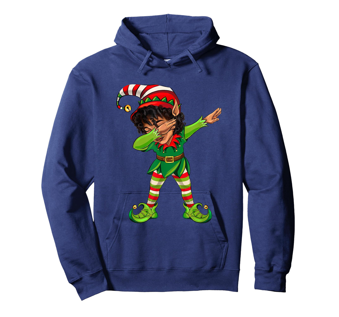 Cute African American Dabbing Elf Black Elf Christmas Party T-Shirt