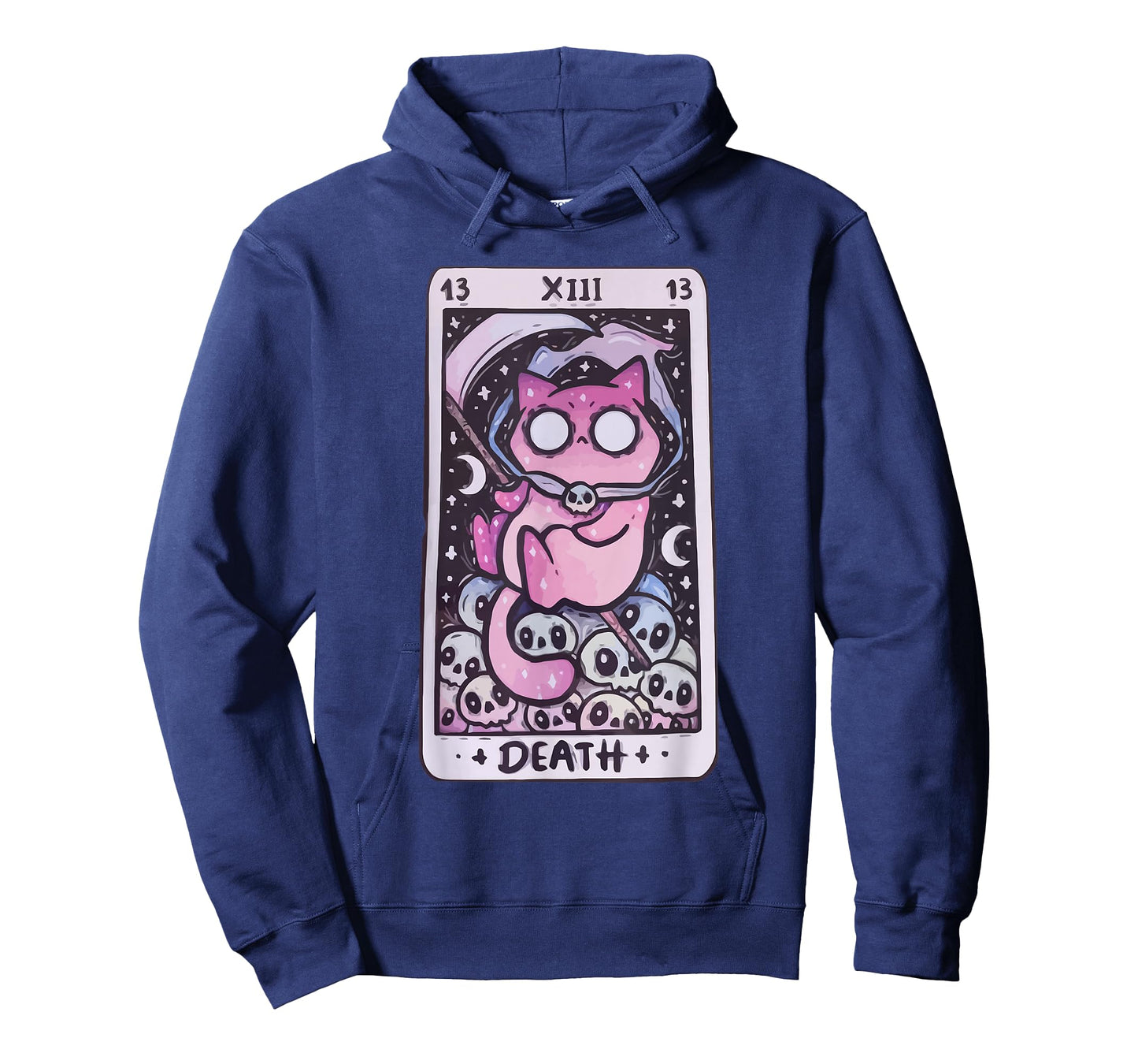 Kawaii Pastel Goth Art the Death Tarot Cute Cat Creepy Art T-Shirt