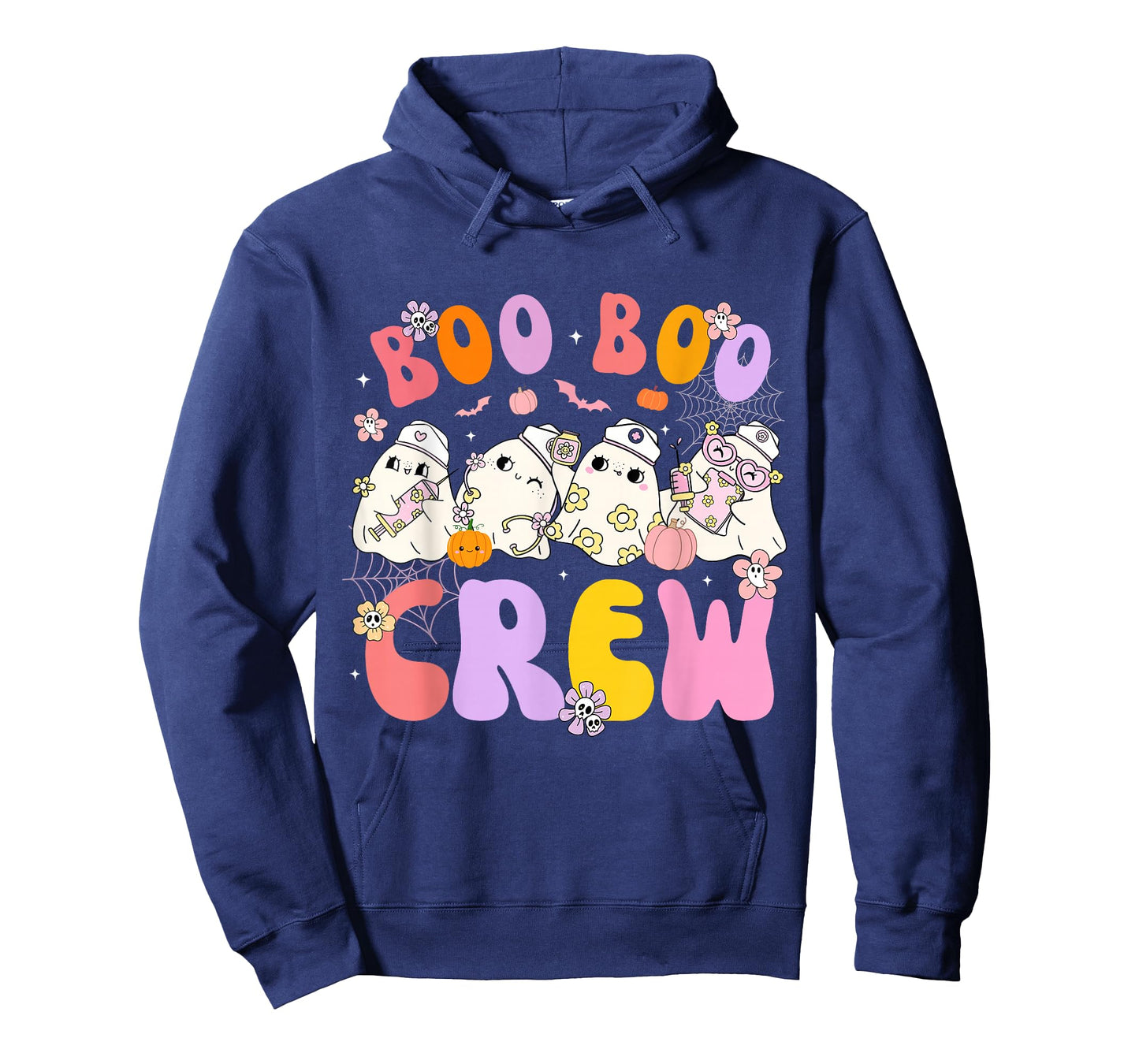 Groovy Halloween Boo Crew Nurse Funny Ghost Women Halloween T-Shirt