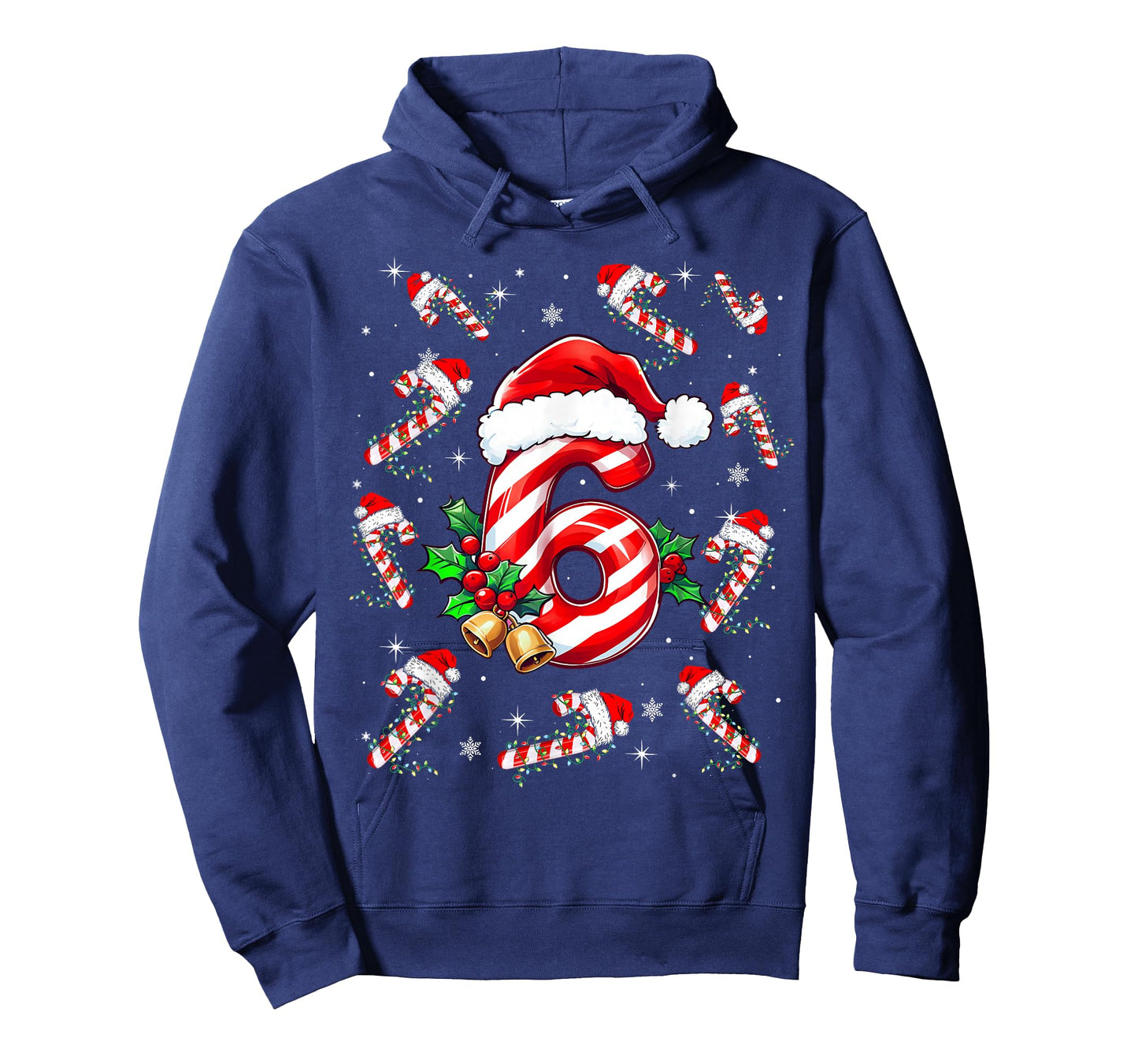 Christmas Fun Six Seven 6 7 Meme Slang Couples Candy Cane T-Shirt