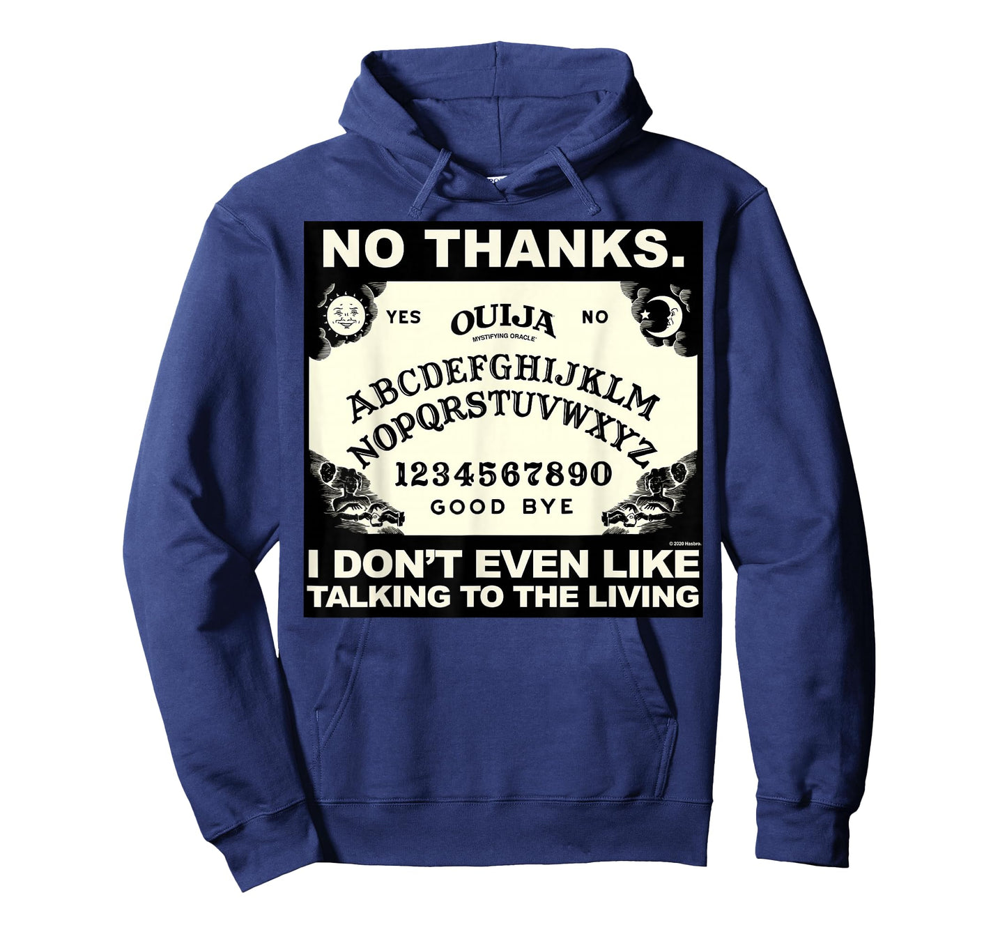 Ouija No Thanks I Don't Even Like Talking To The Living Logo T-Shirt