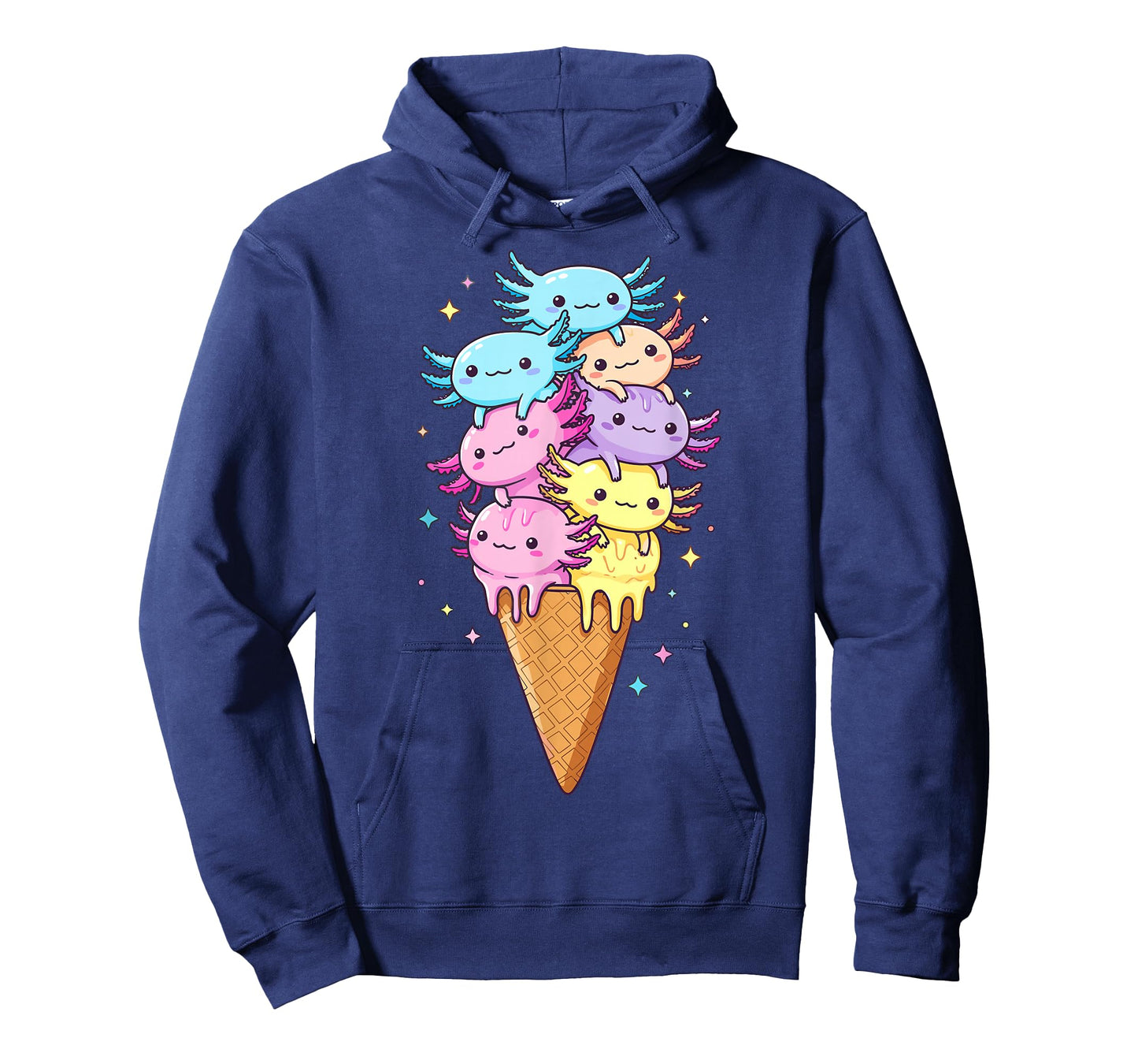 Axolotls Ice Cream Funny Kawaii Axolotl T-Shirt