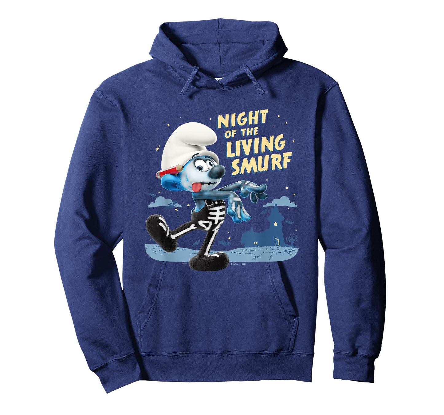 The Smurfs Halloween Night Of The Living Smurf Zombie Logo T-Shirt